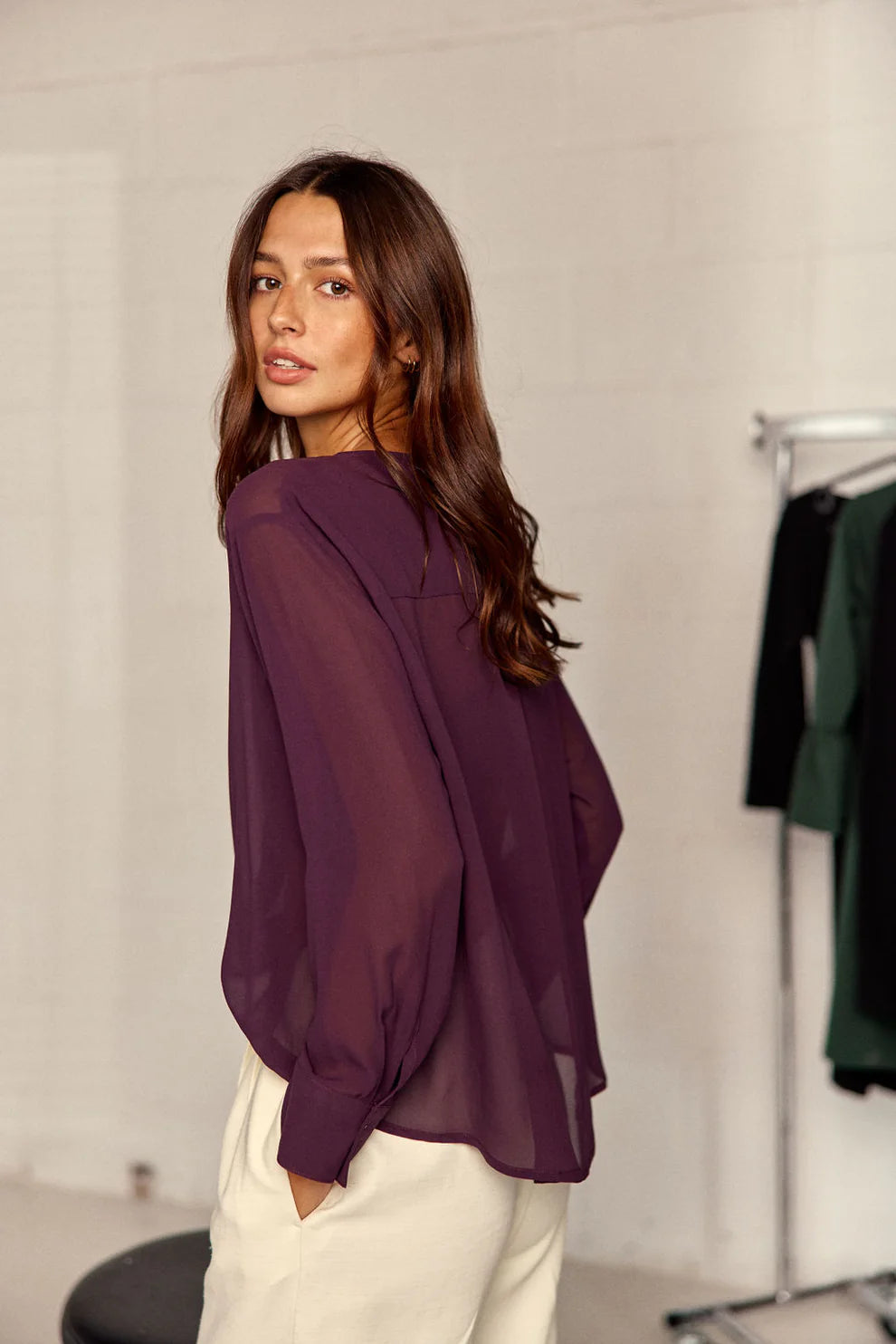 Bluse Sia Aubergine