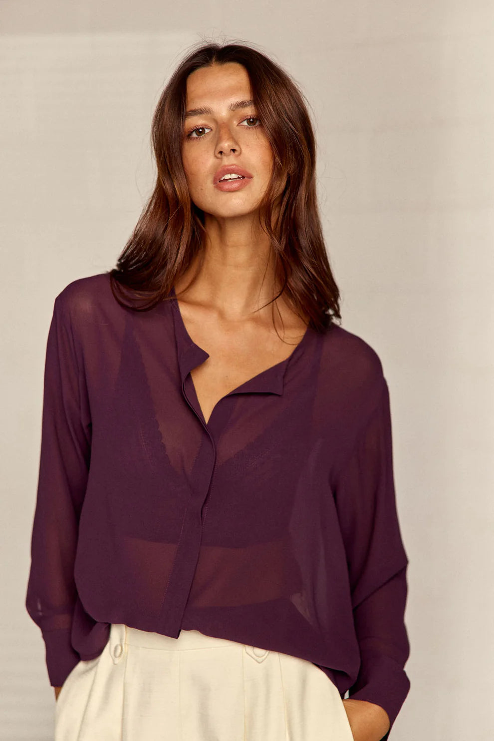 Bluse Sia Aubergine