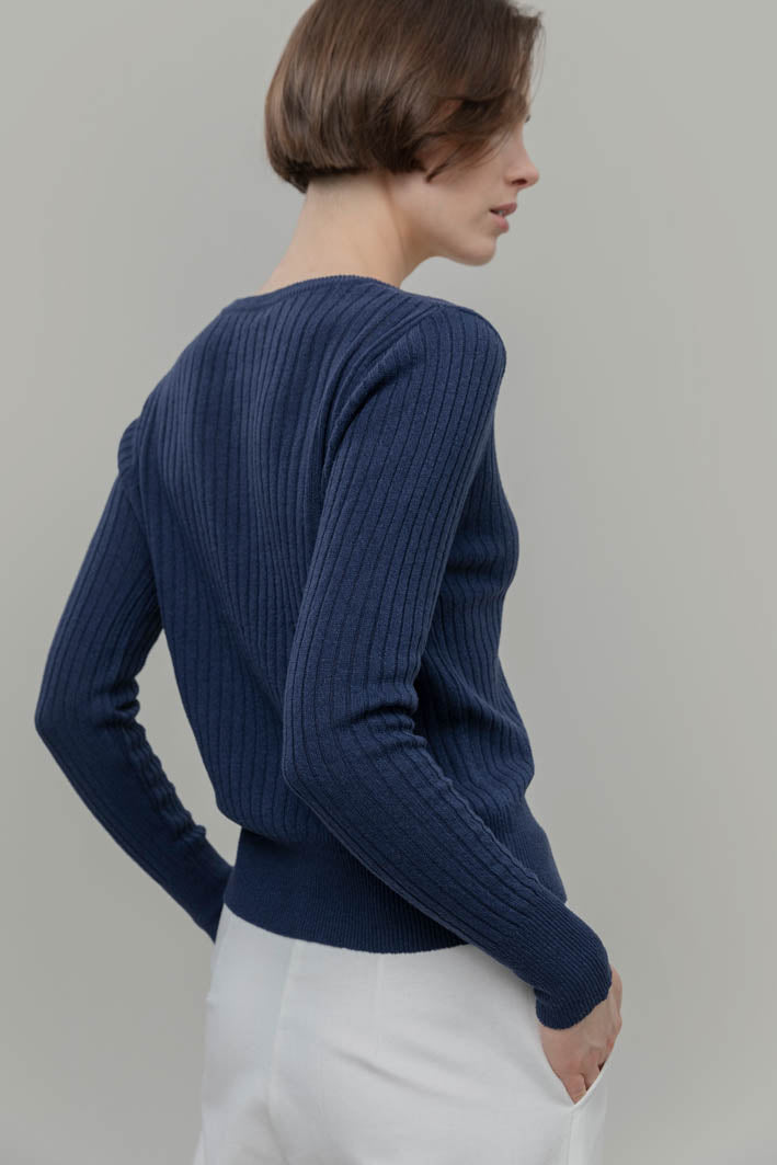 Women silk cardigan Realma Navy