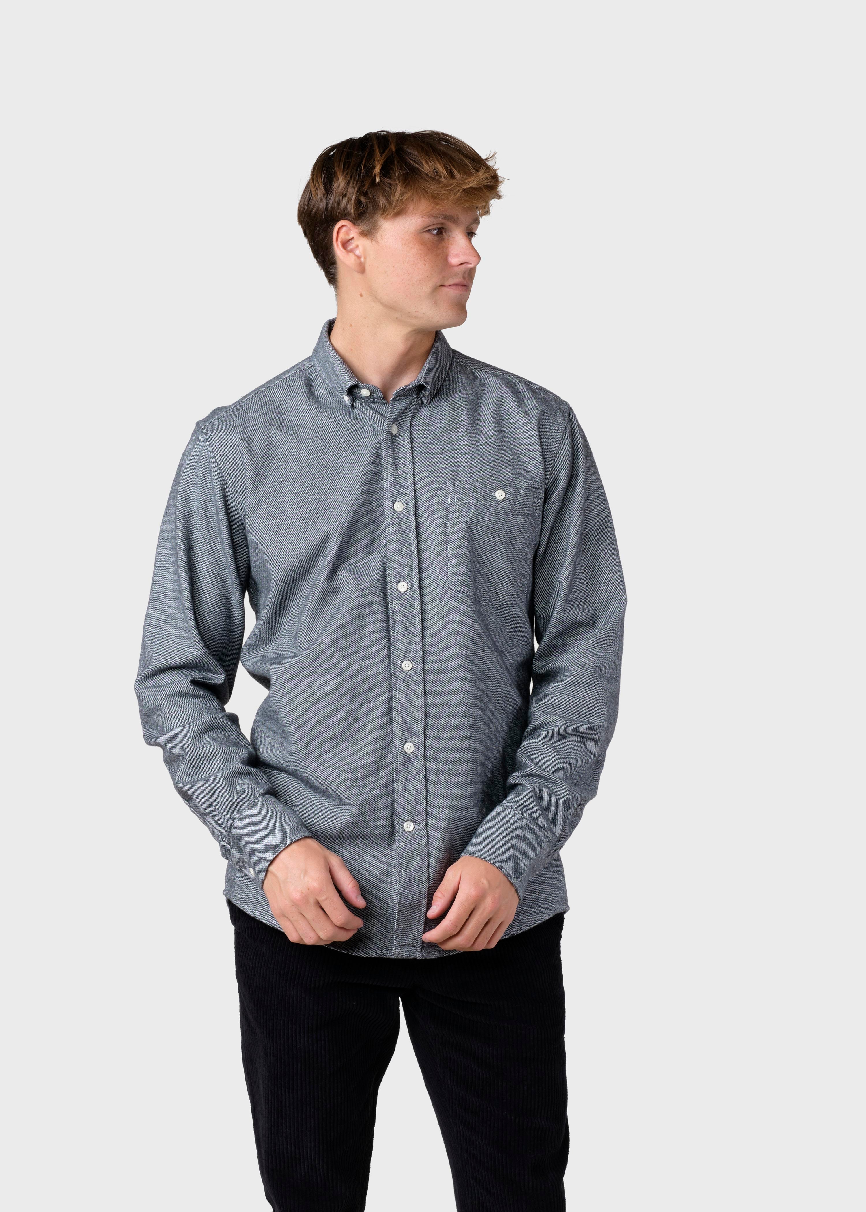 Organic Cotton Flannel Shirt Benjamin gray