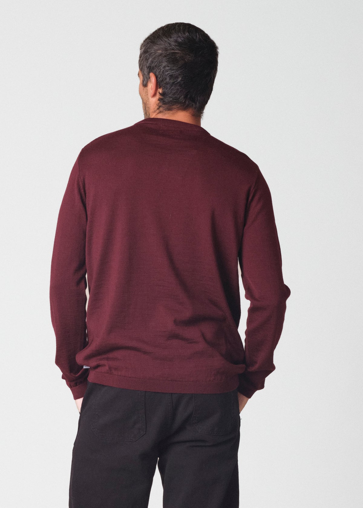 Thin Merino Sweater Burgundy