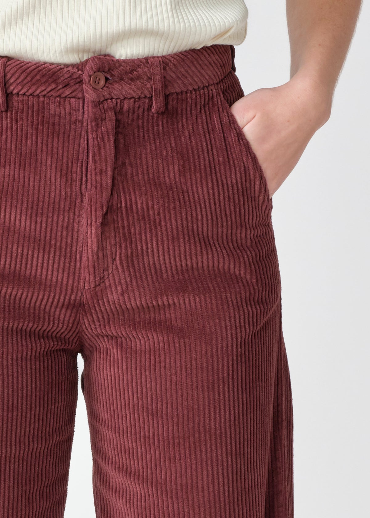 Lydia Burgundy corduroy pants