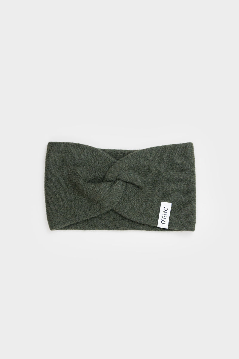 Women cashmere headband Nadia Forest green