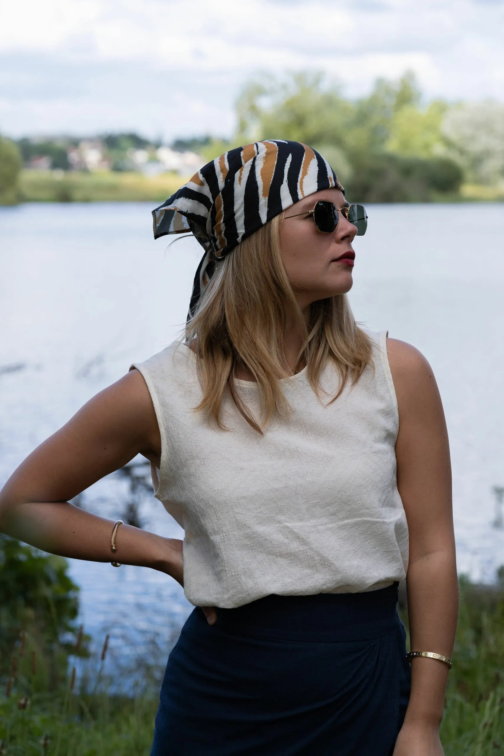 Top réversible Nusa Blanc