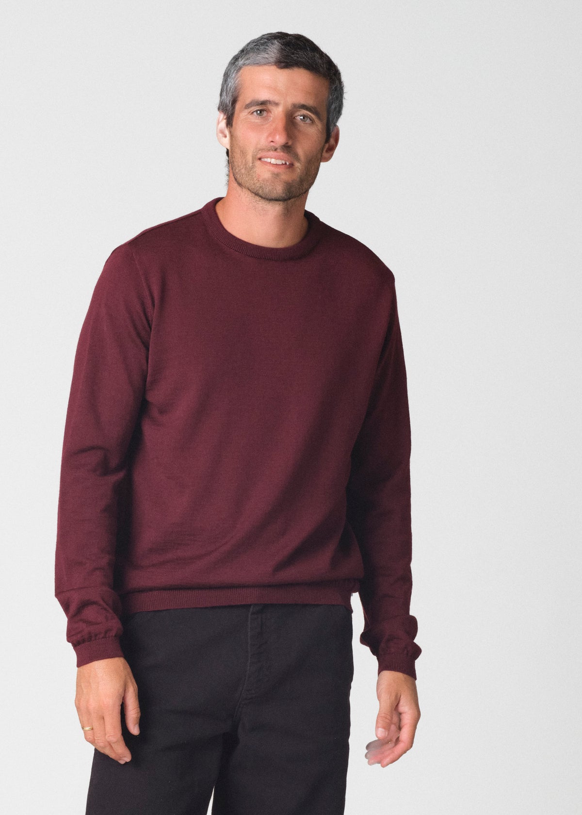 Thin Merino Sweater Burgundy