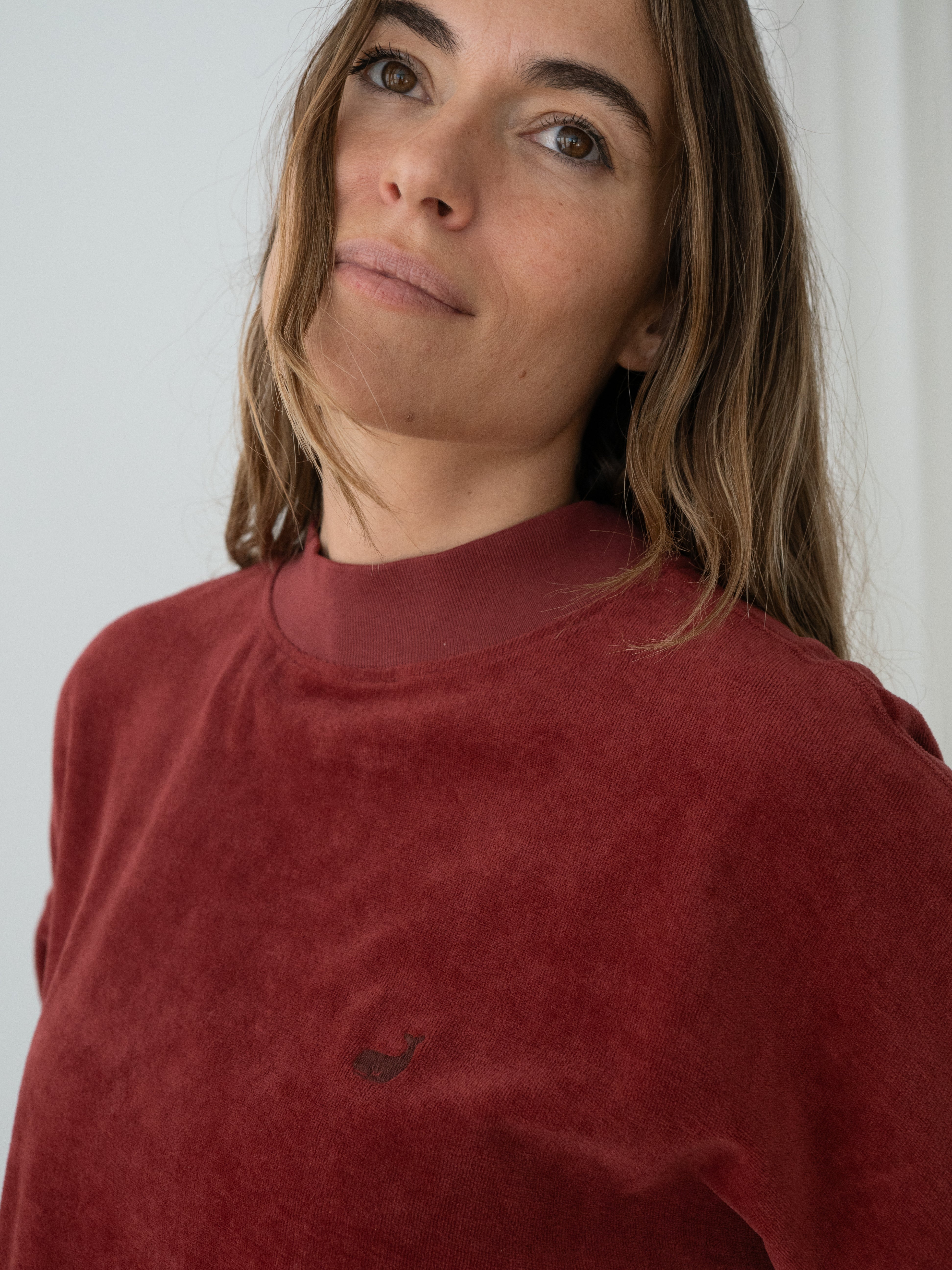 Sweatshirt velours Binz Bordeaux