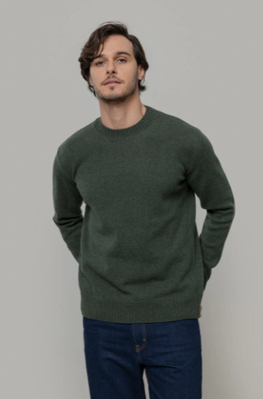 Pull en laine Ferruccio Vert forêt