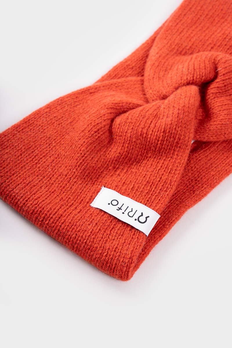 Women cashmere headband Nadia Orange