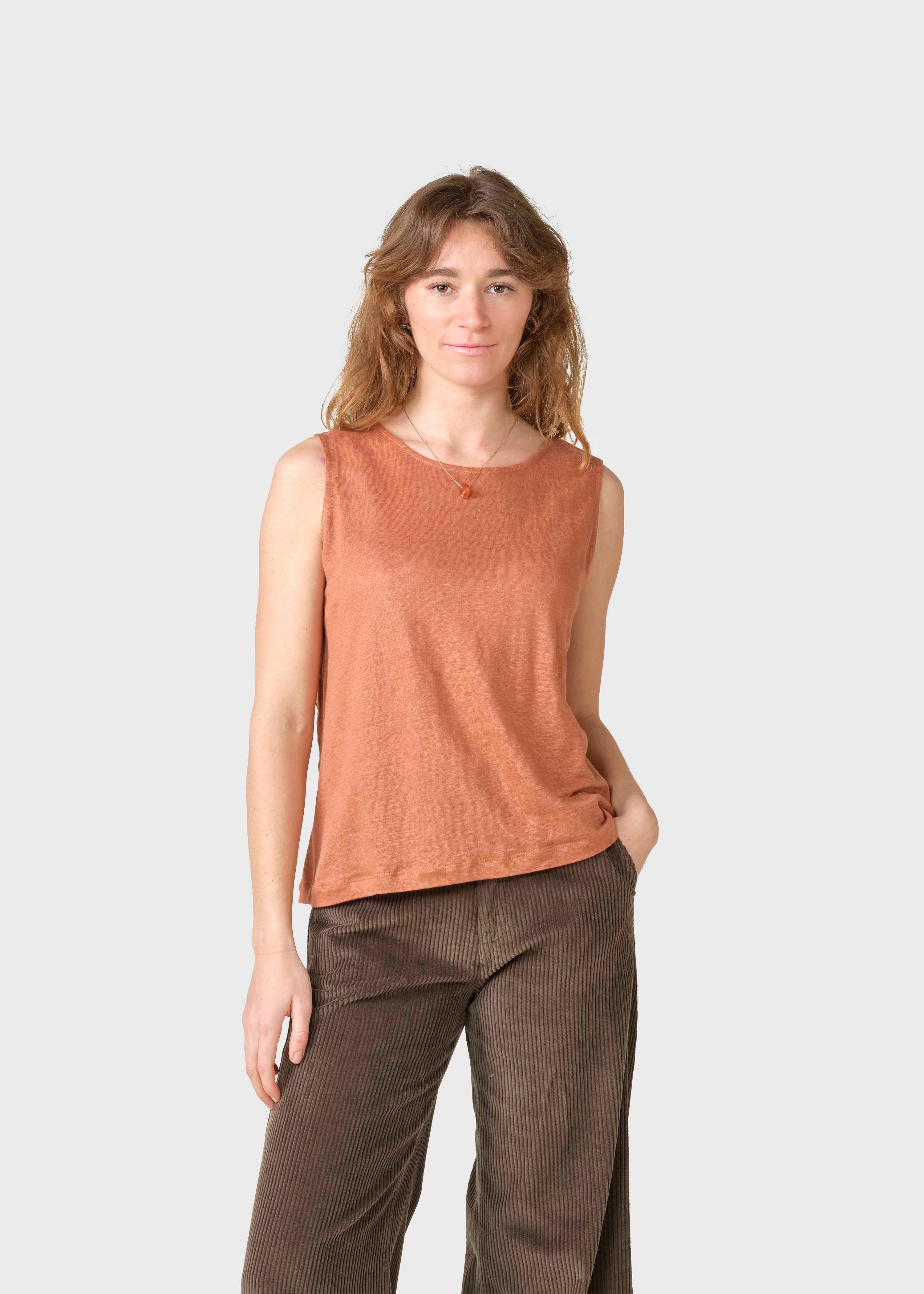 Leinen TankTop Dee Terrakotta