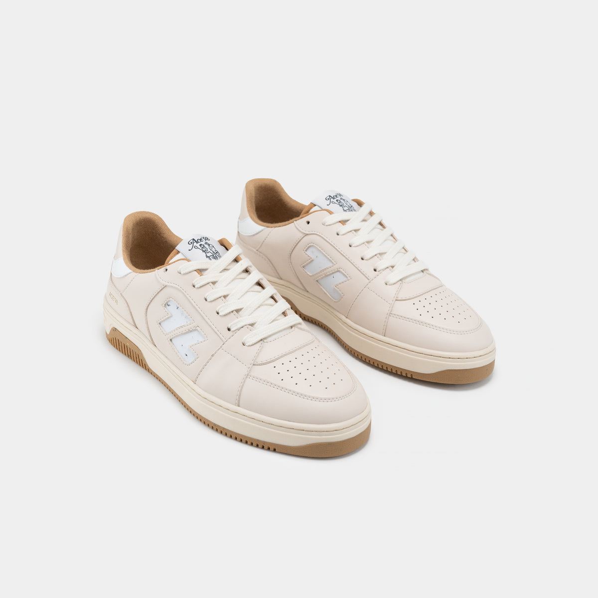 Vegane Sneakers Ace White-Camel