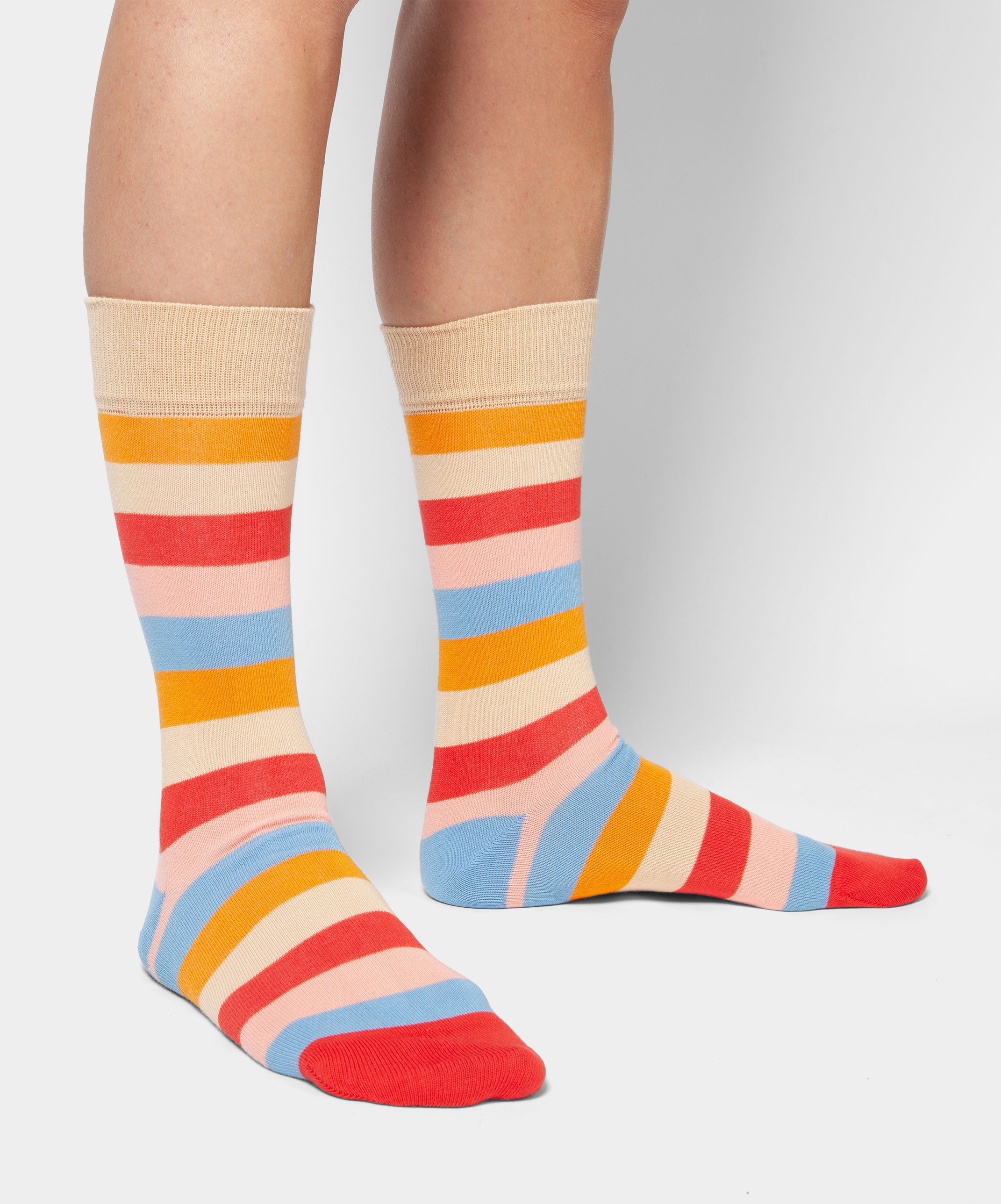 Bunte Socken aus Bio-Baumwolle – Pastel Stripes