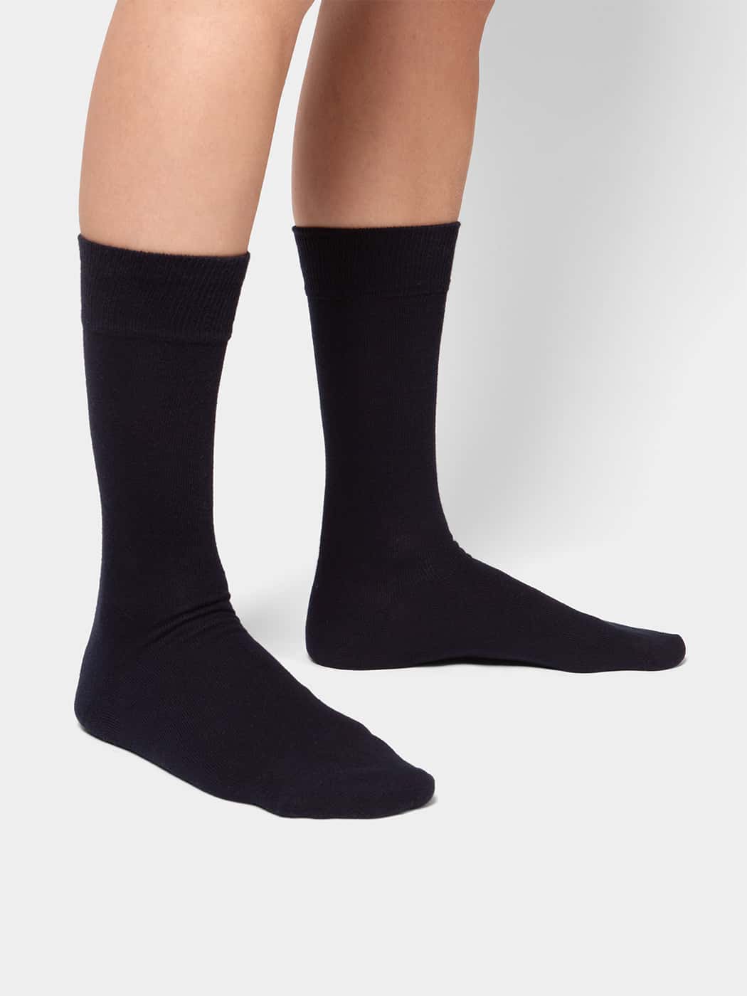 Dreier Pack - Einfarbige schwarze Socken