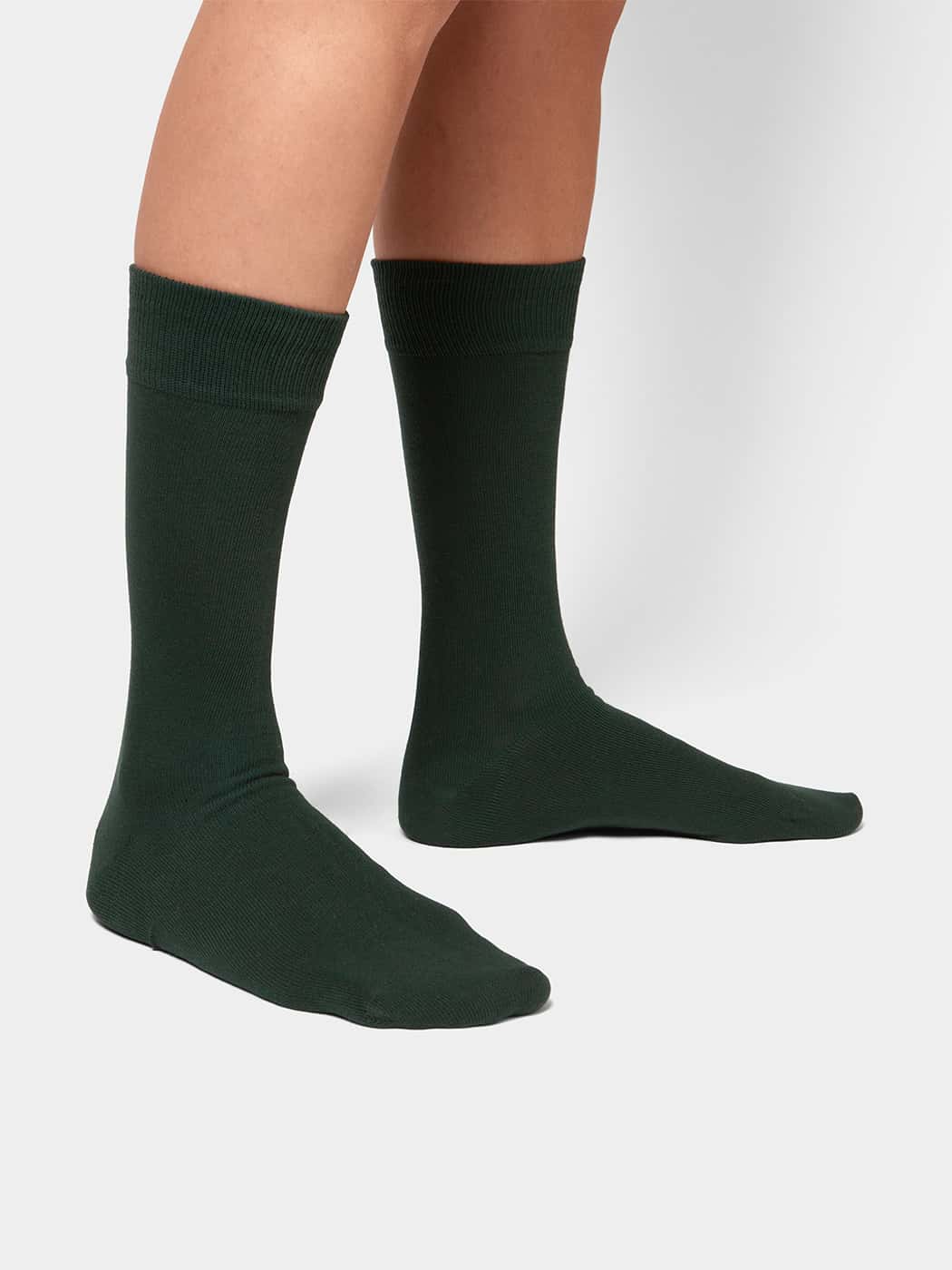 Pack of 3 pairs of plain green socks