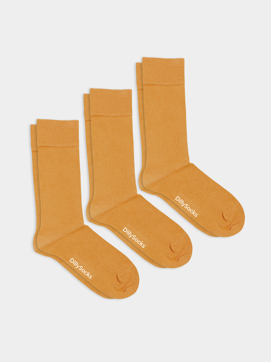 Dreier Pack - Einfarbige gelbe Socken