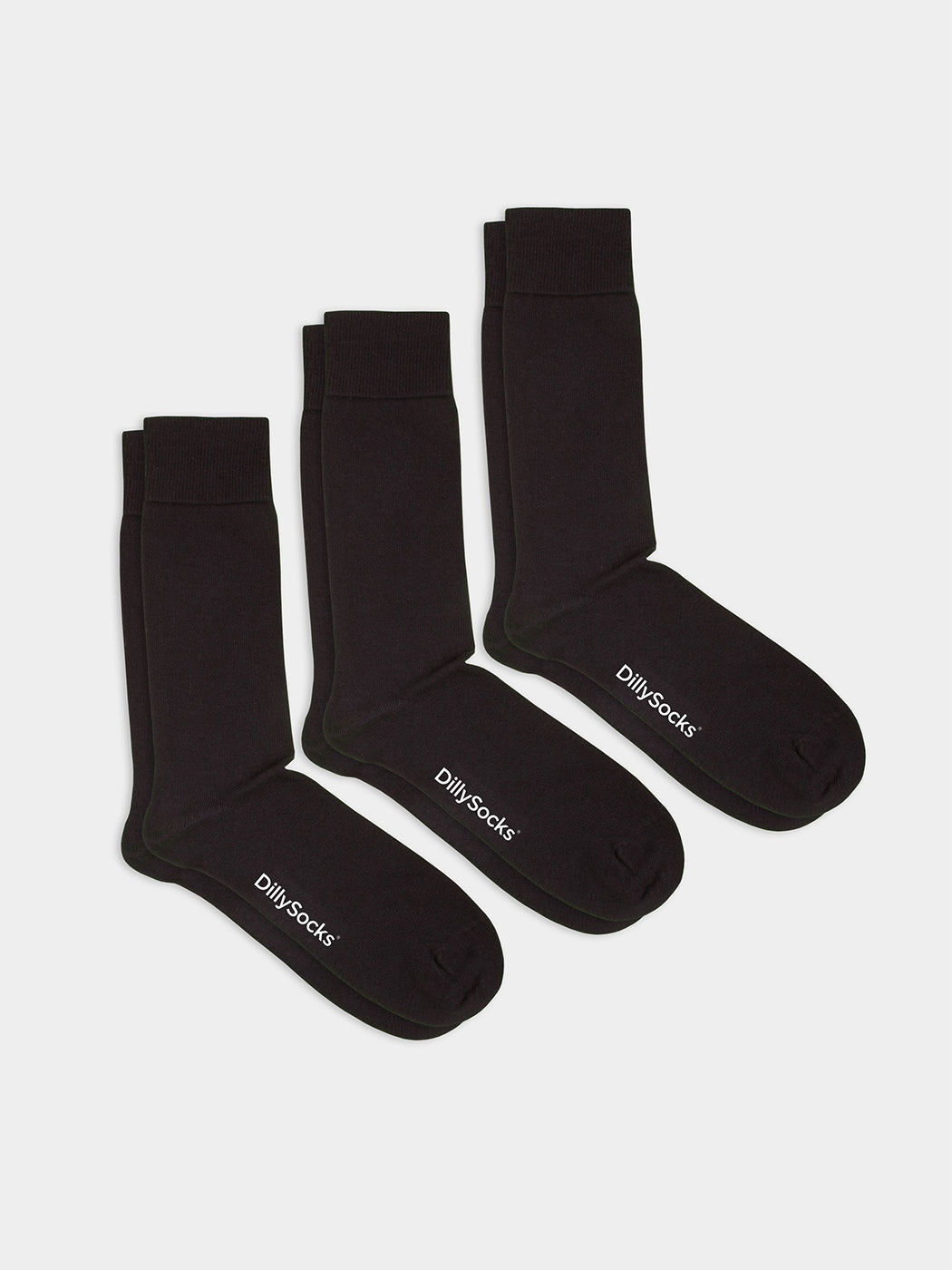 Pack of 3 pairs of plain black socks