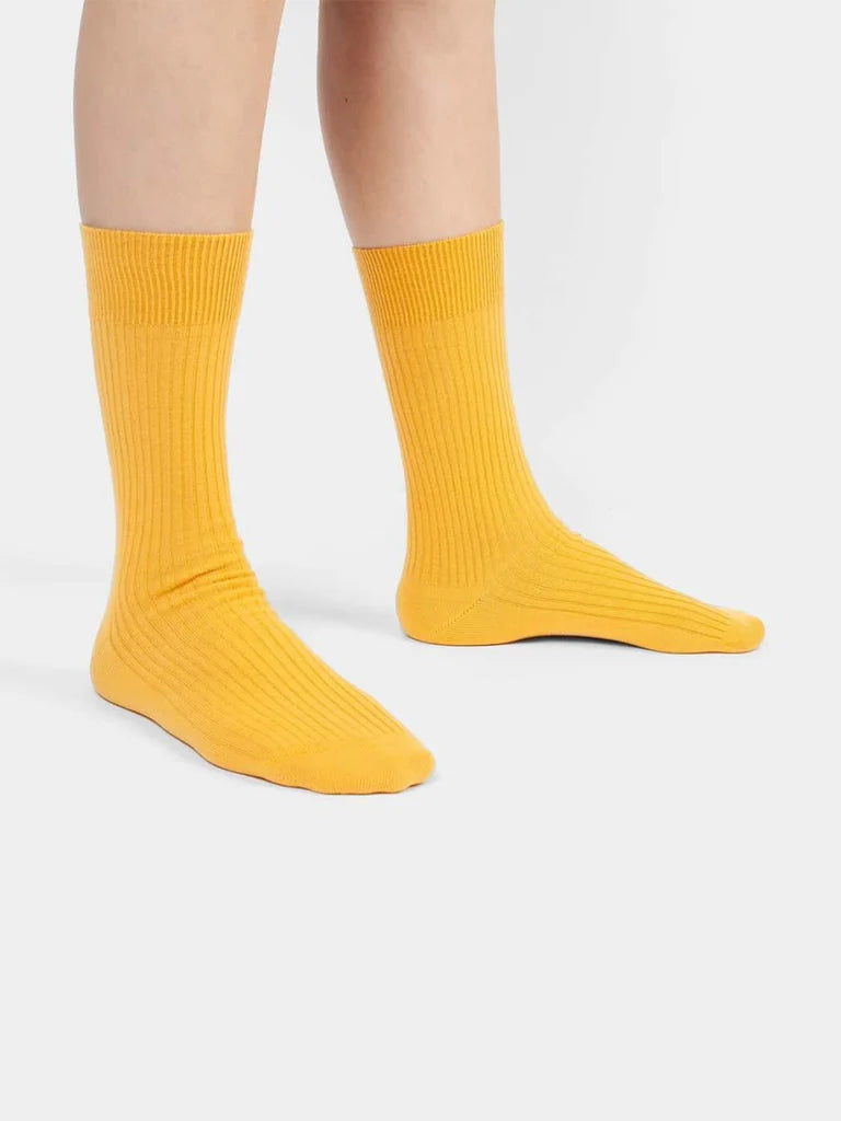 Chaussettes Ribbed Sunny Yellow