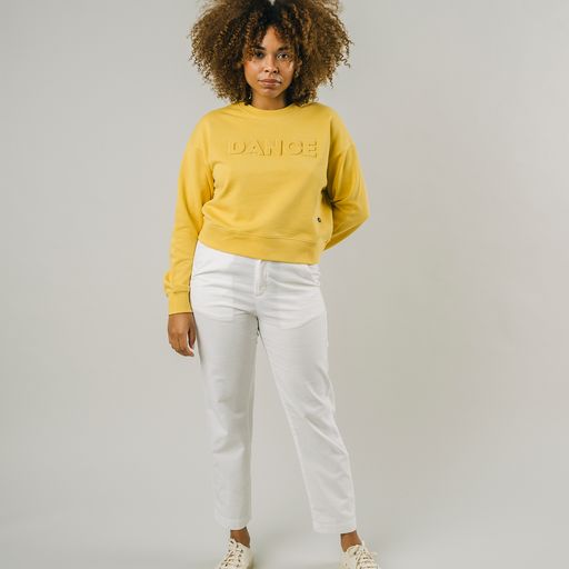 Sweatshirt cropped Dance jaune