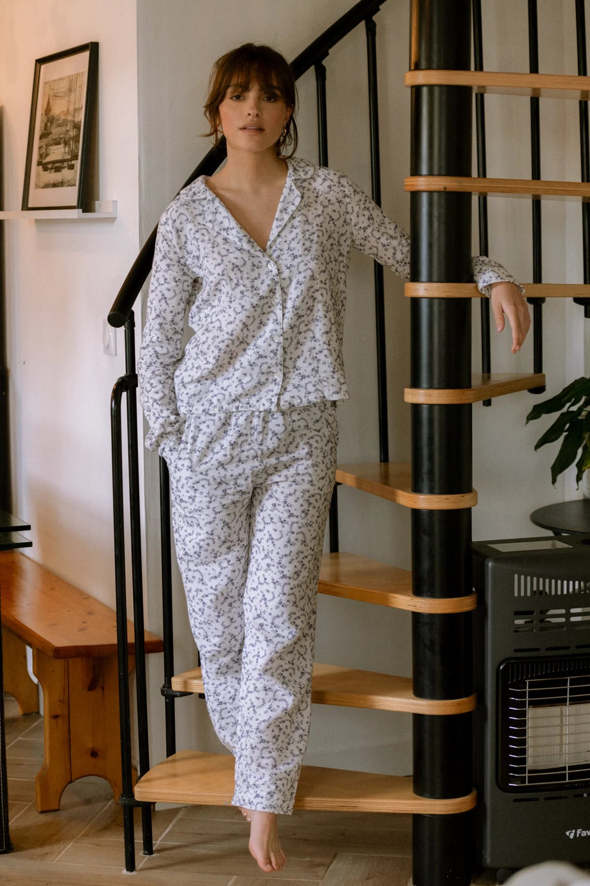 Pantalon de pyjama Daphné Bleuet