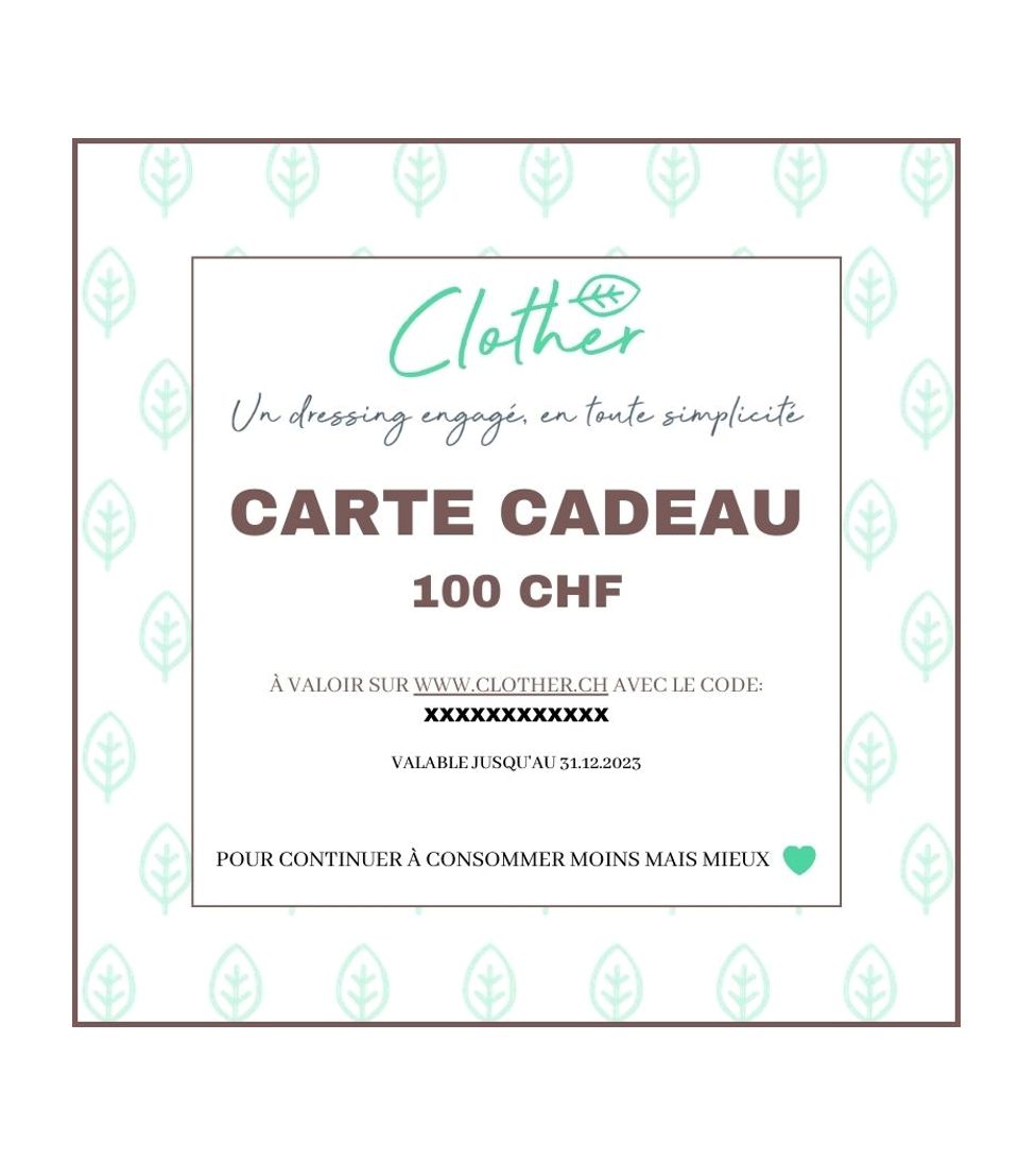 Carte Cadeau Clother - 100CHF