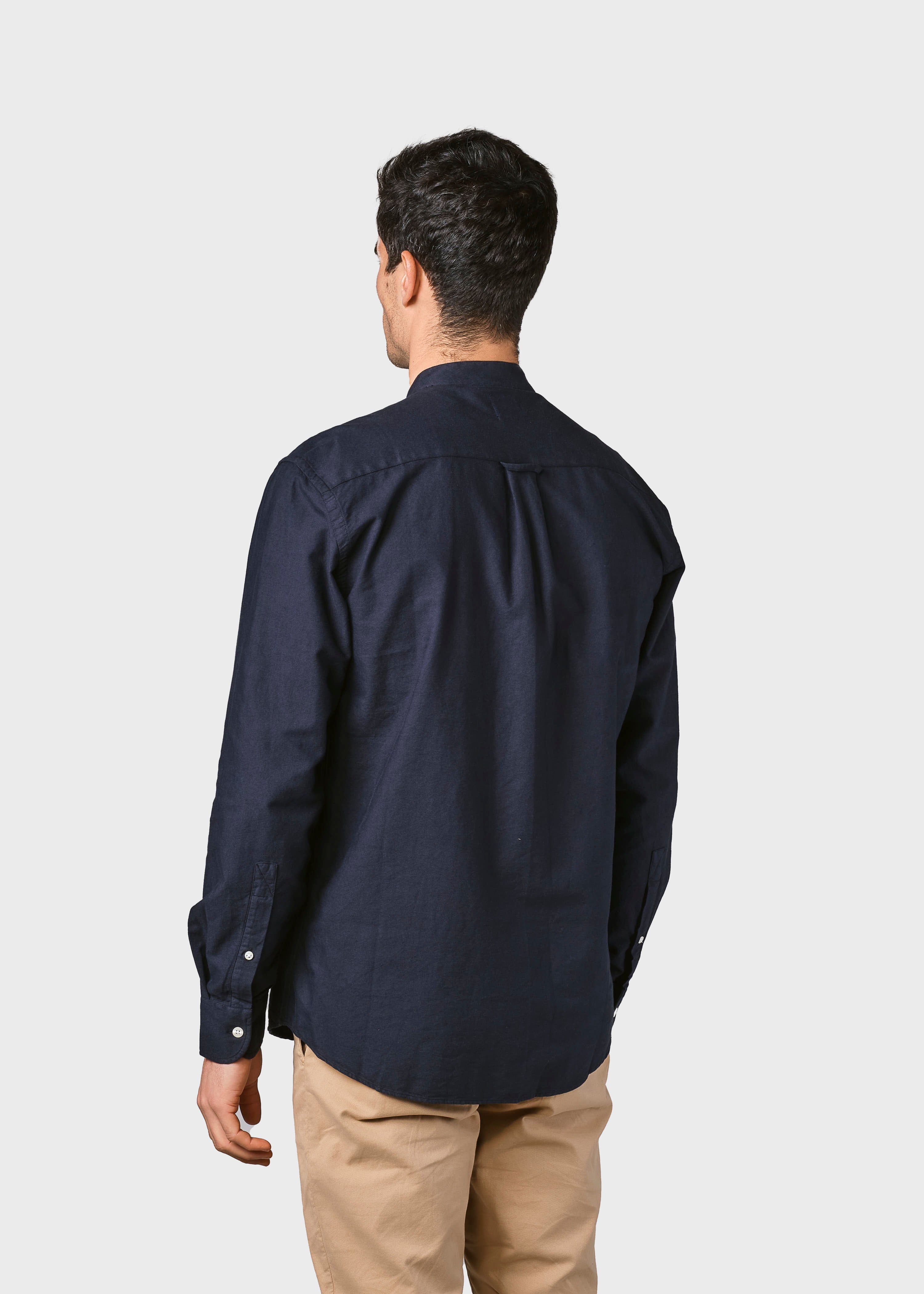 Chemise homme col mao Simon marine