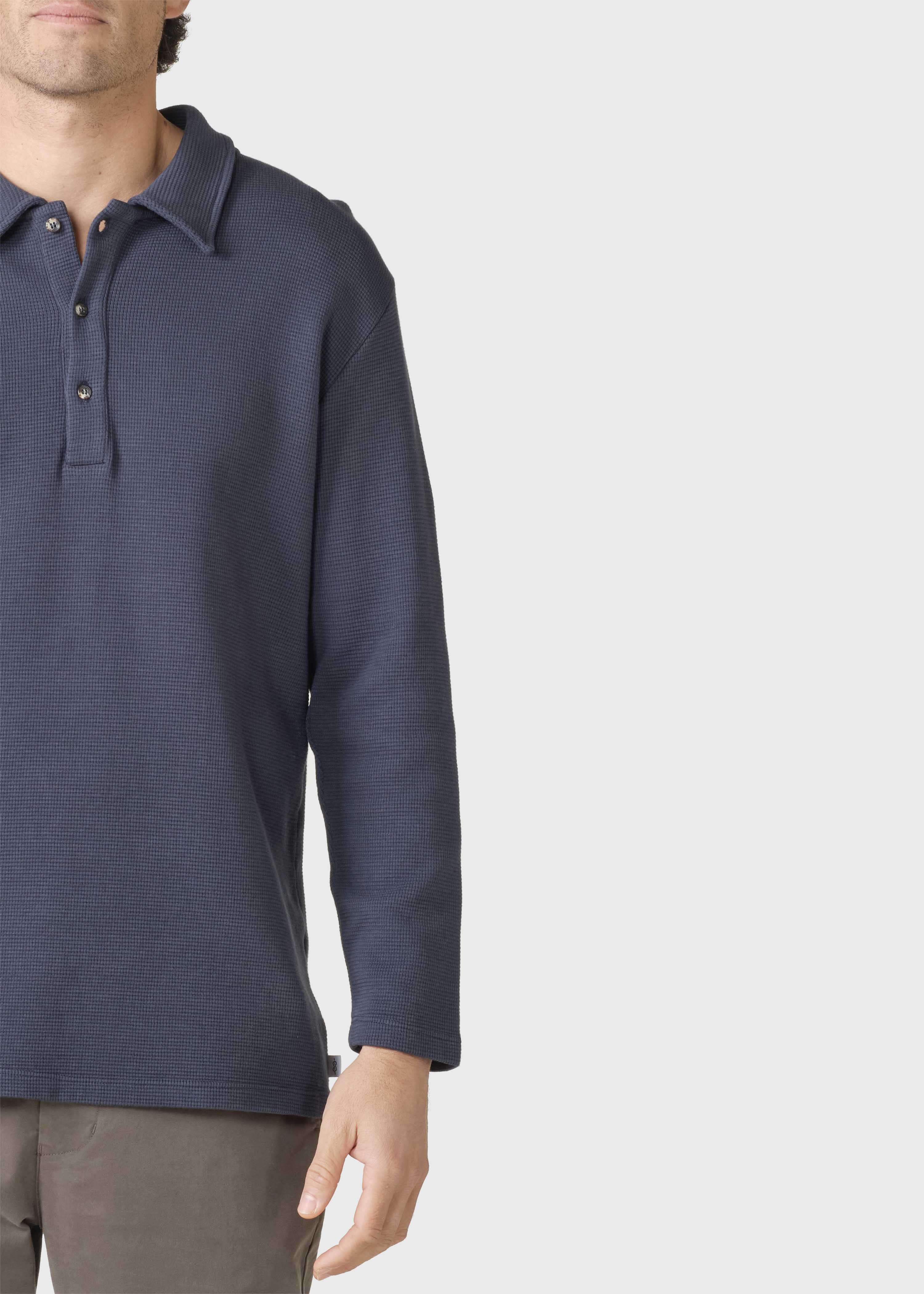 Langarm-Poloshirt Banks Navy