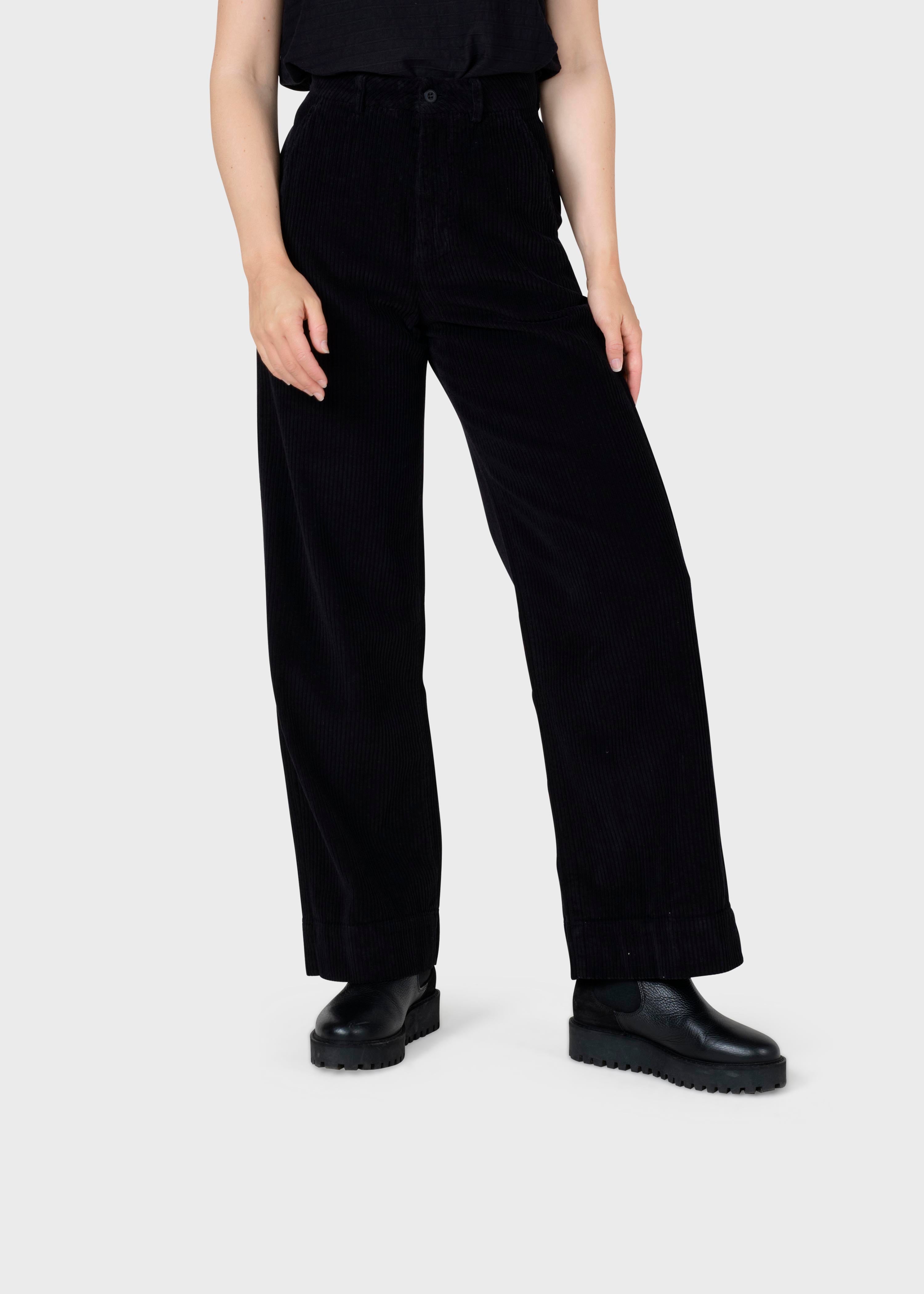 Pantalon velours large Femme Lydia Noir