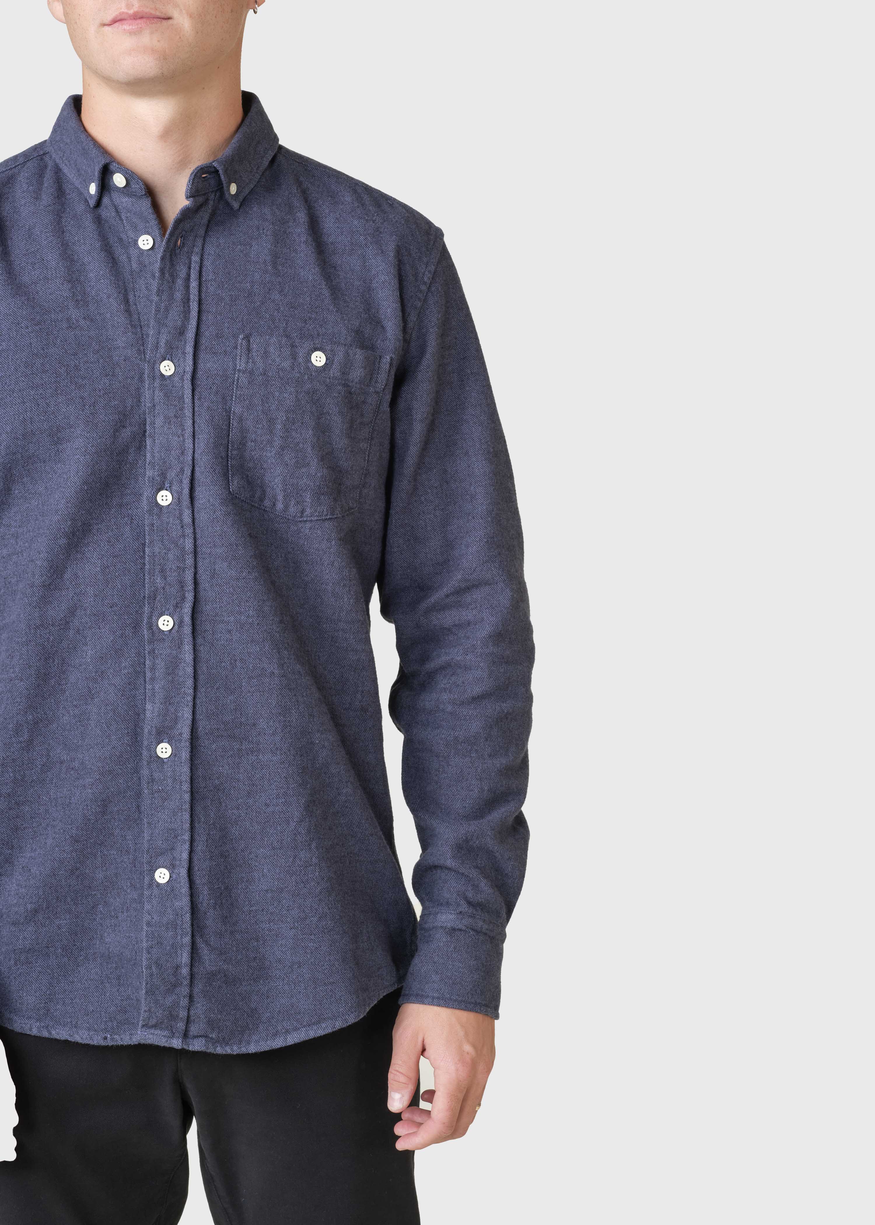 Flannel Shirt Benjamin Lumber Navy Overdye