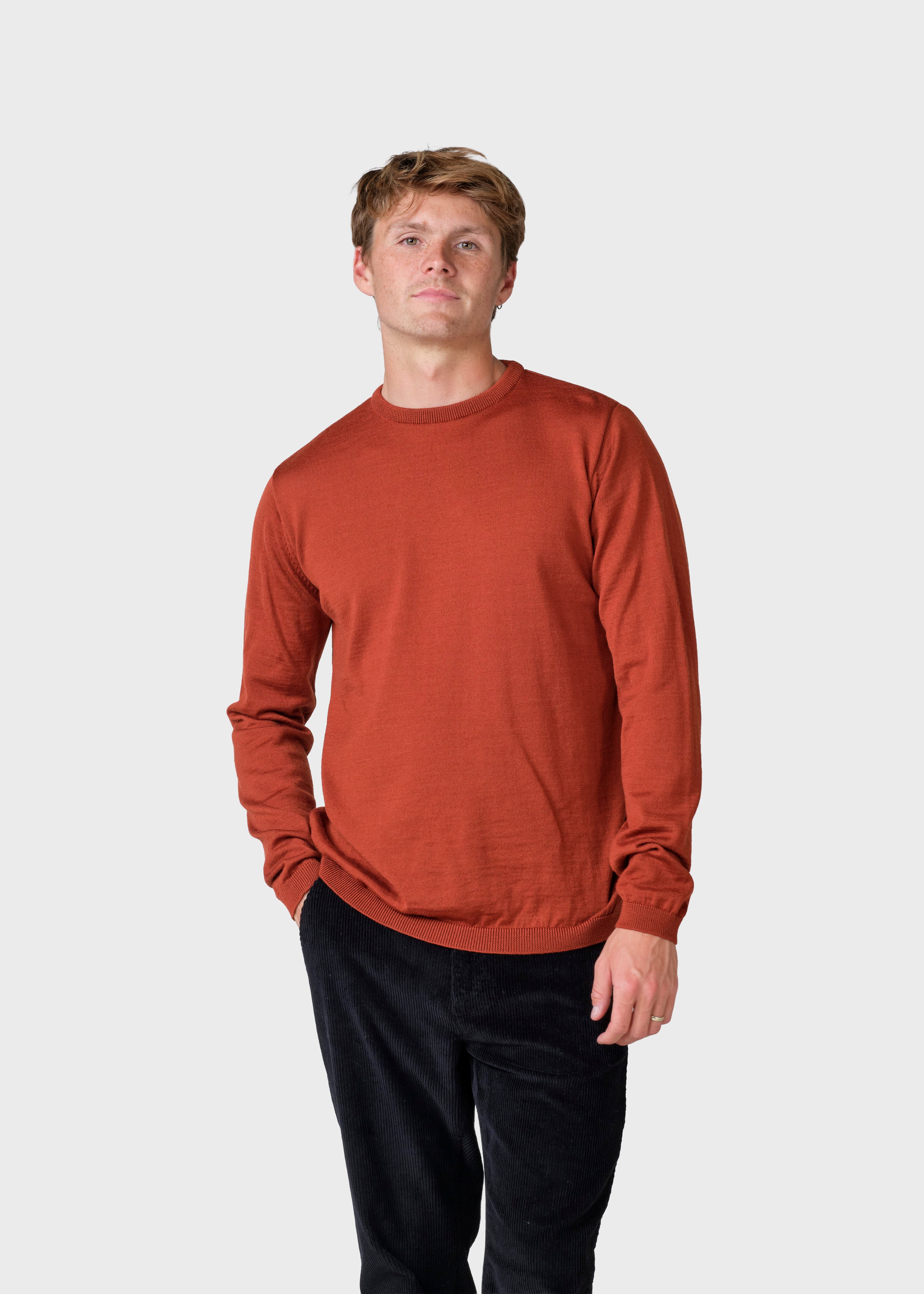 Thin Merino Sweater Rust
