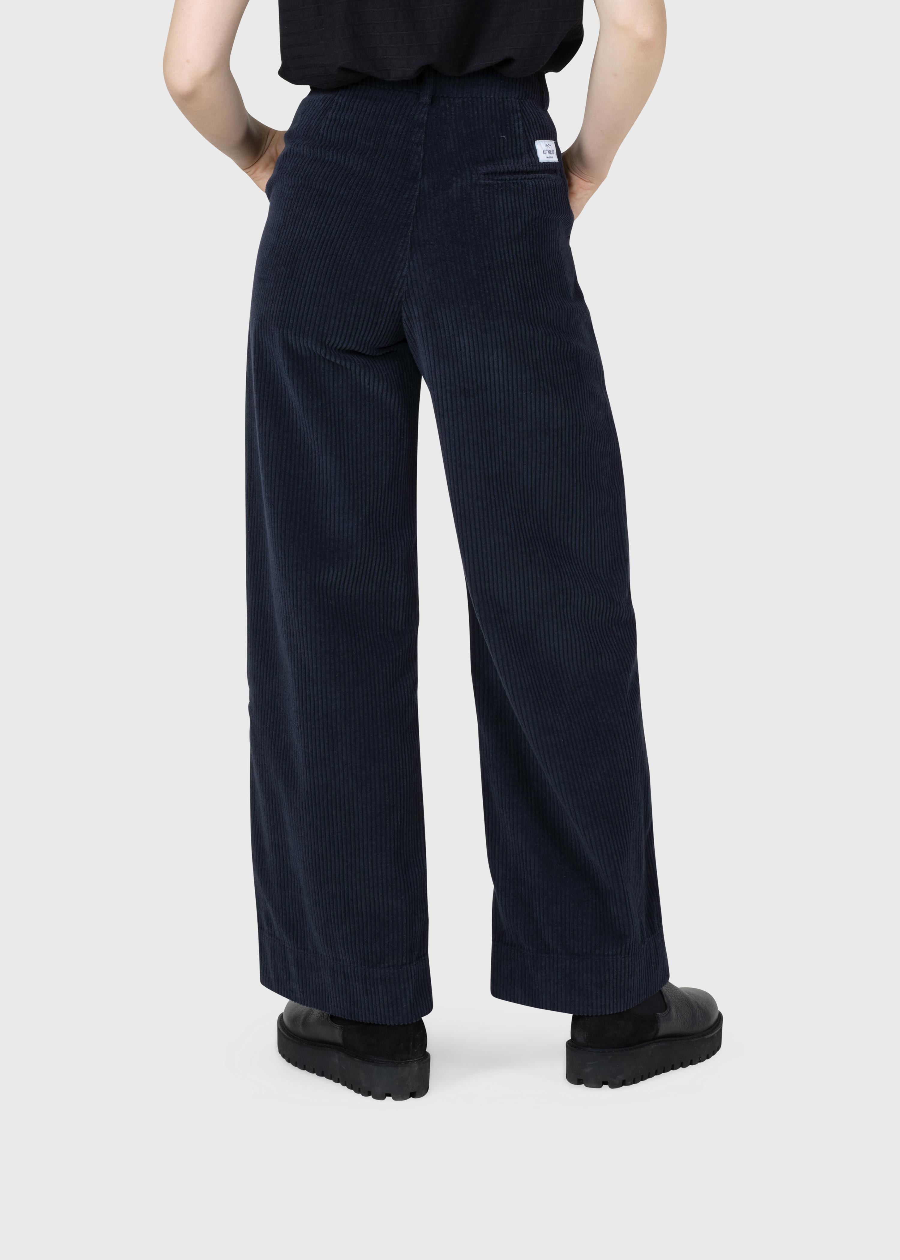 Damen weite Samthose Lydia Navy
