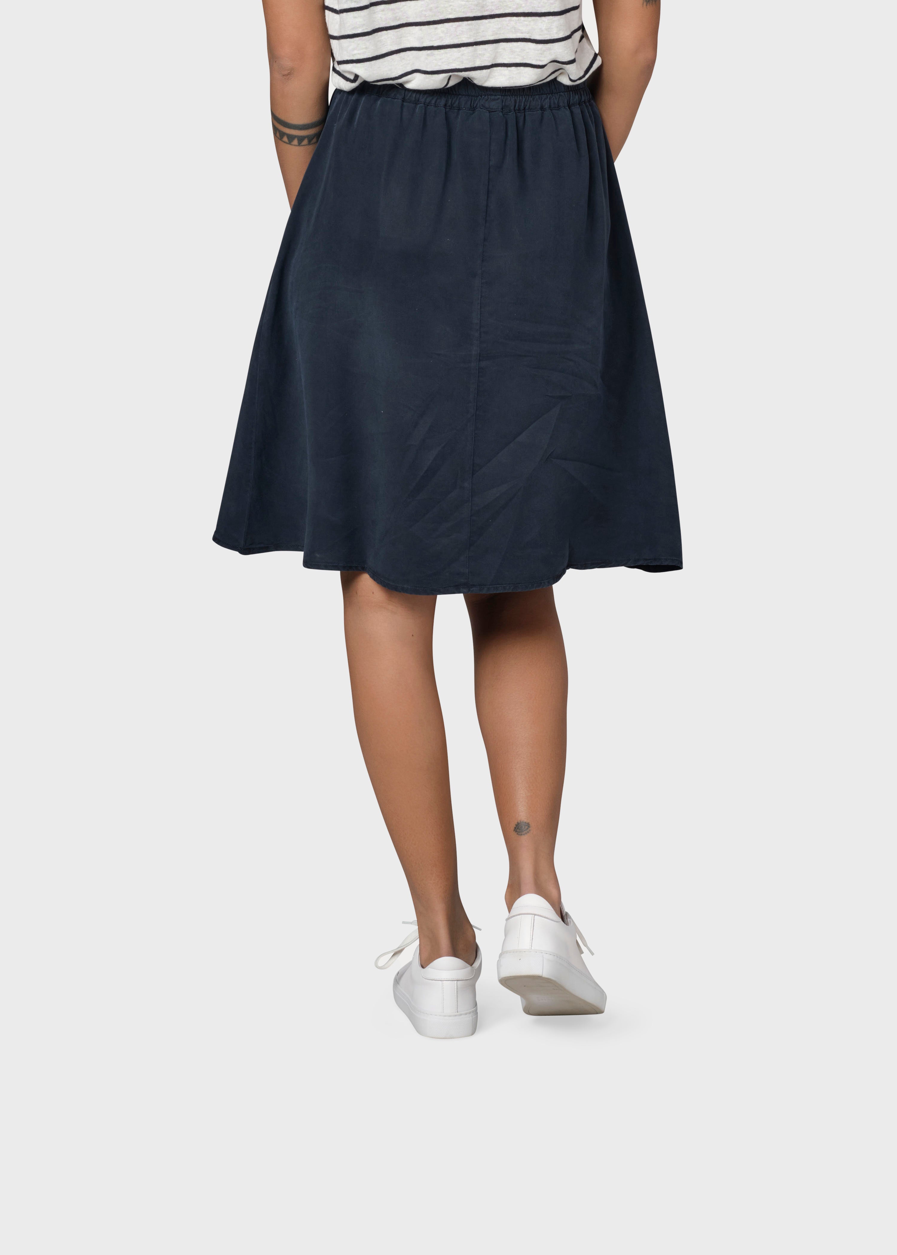 Short lyocell skirt Ramona navy blue