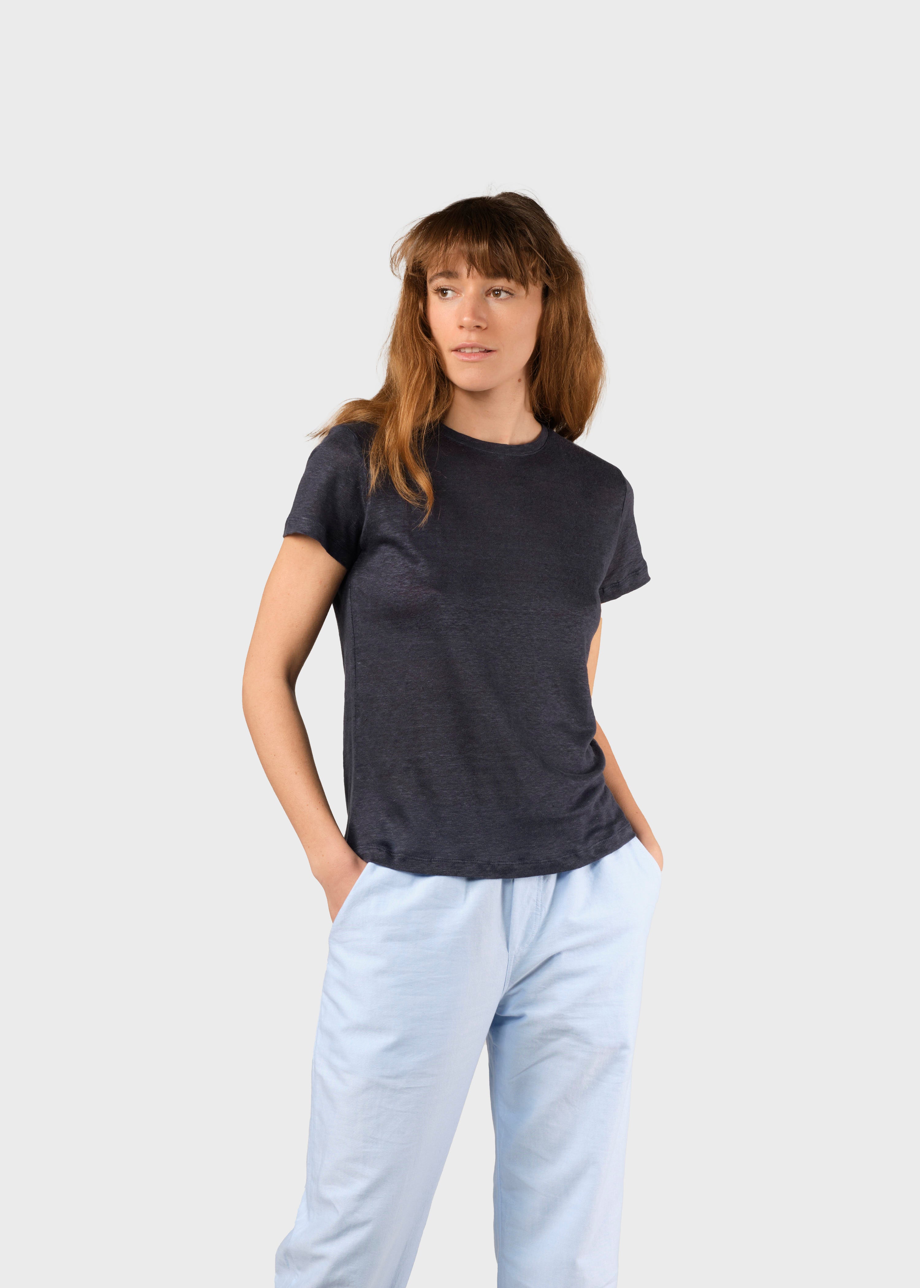 T-Shirt femme en lin Rikke Marine