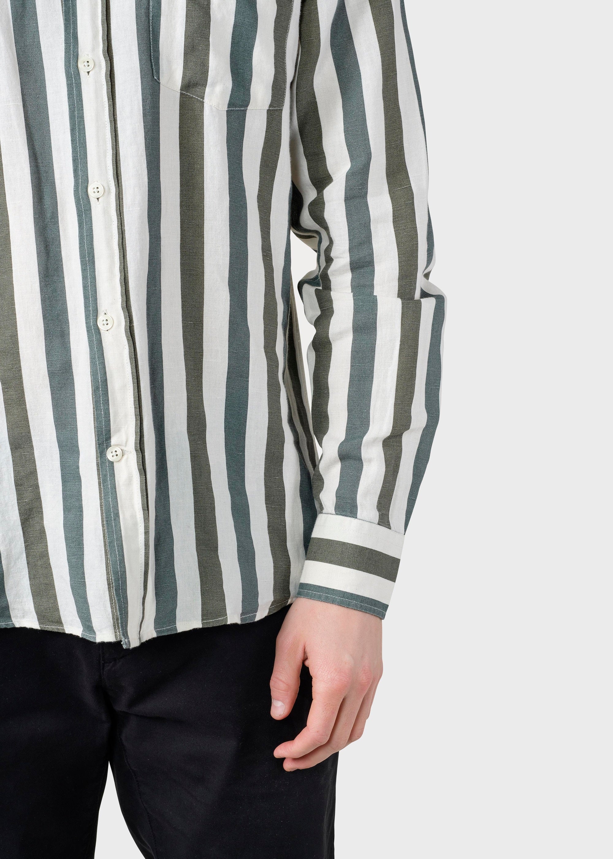 Striped Shirt for men Valdis Green