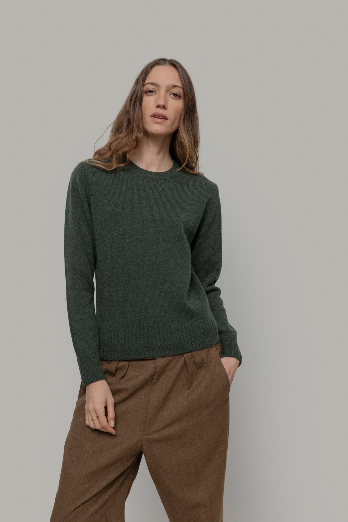 Wolle-Pullover Laura Grün