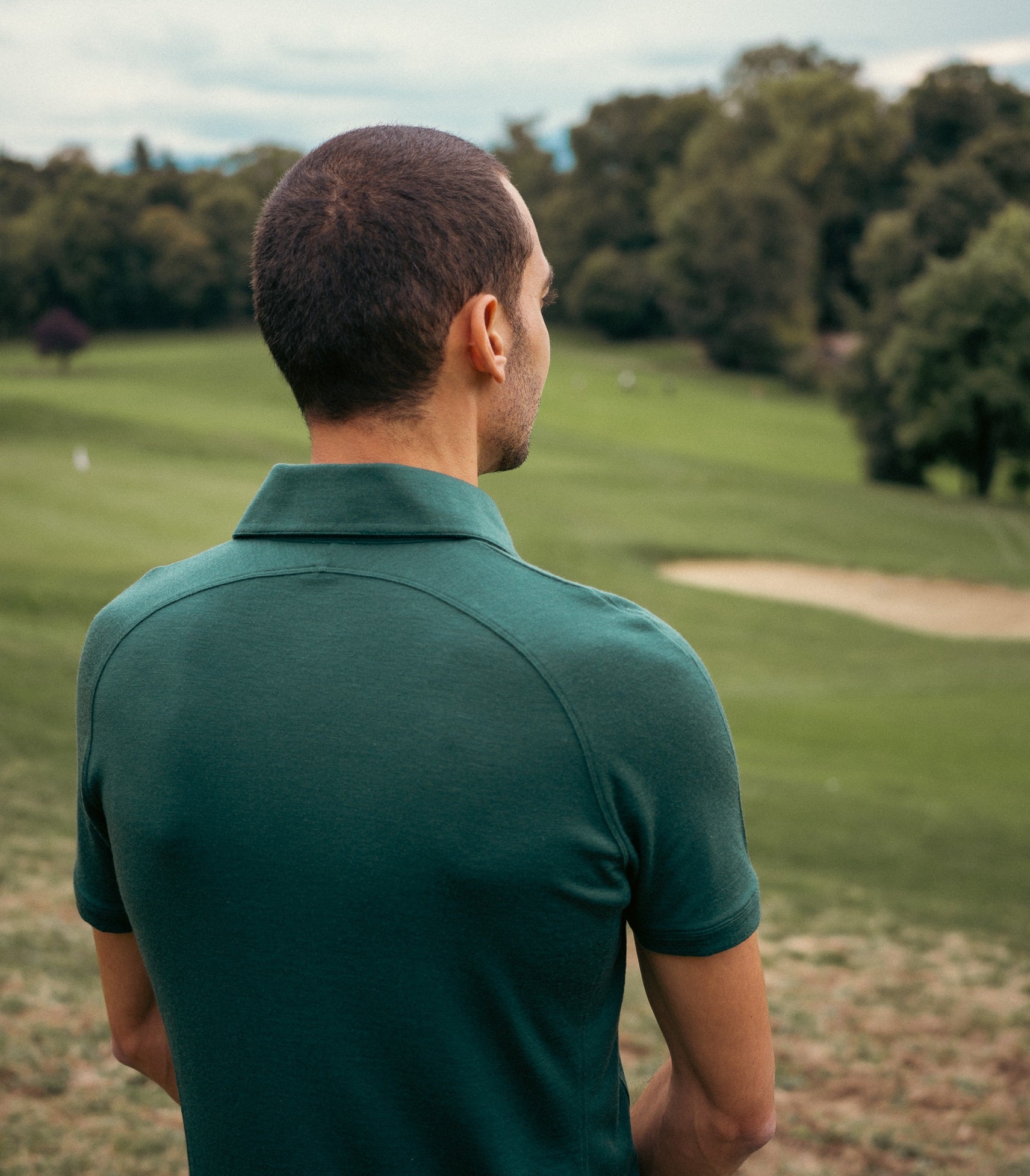 Navy Blue slim polo shirt