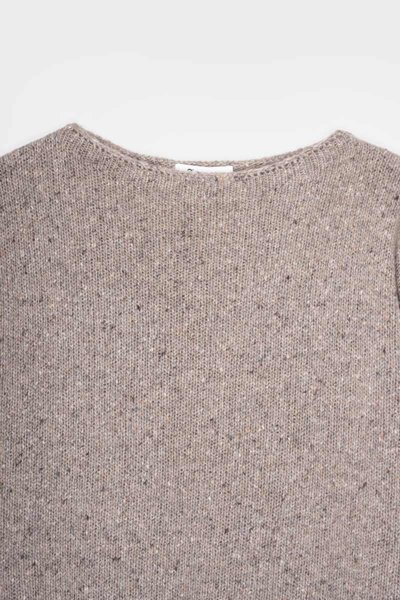 Melierter Kaschmirpullover Eloisa Grau