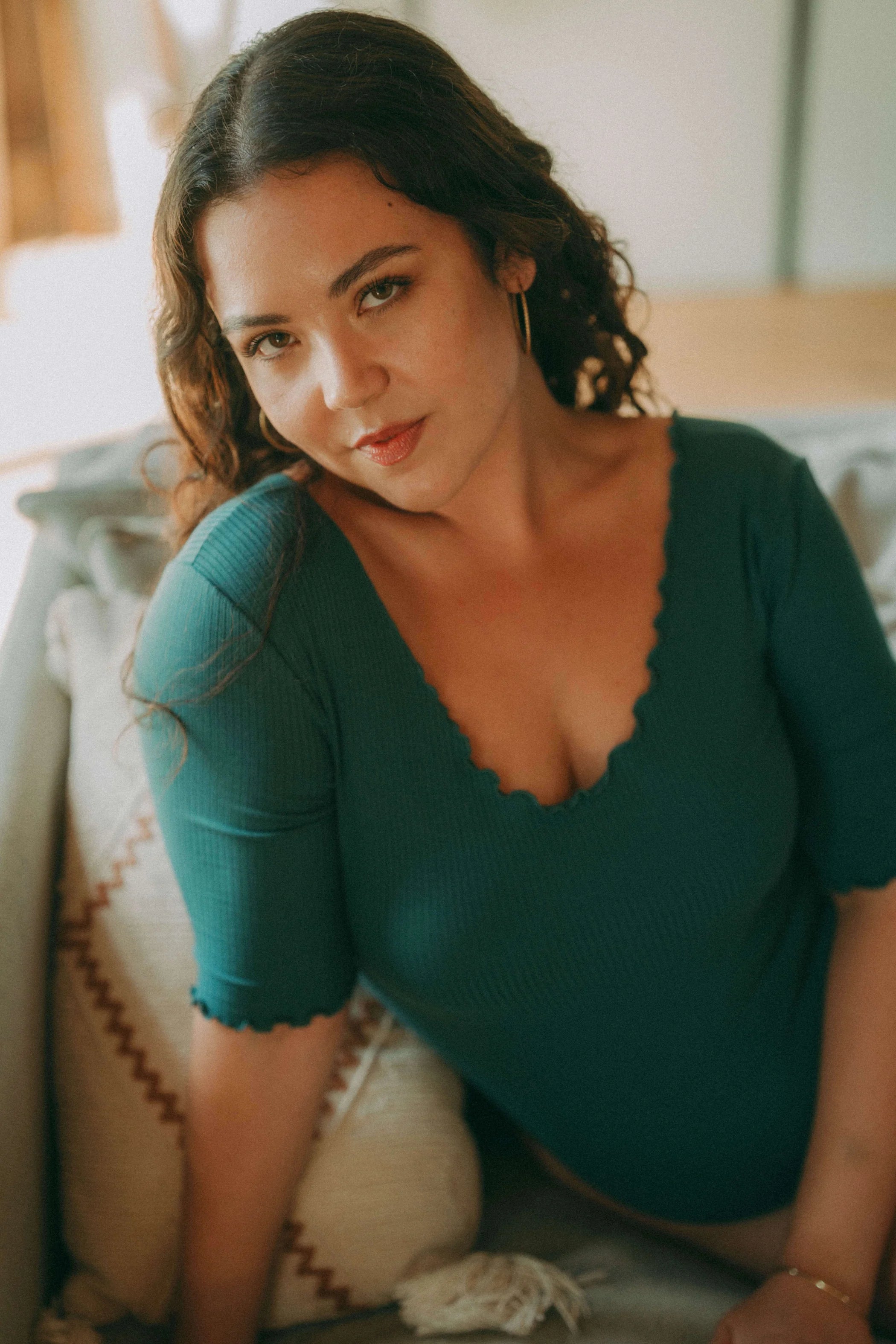 Short-sleeved bodysuit Clara Lagoon