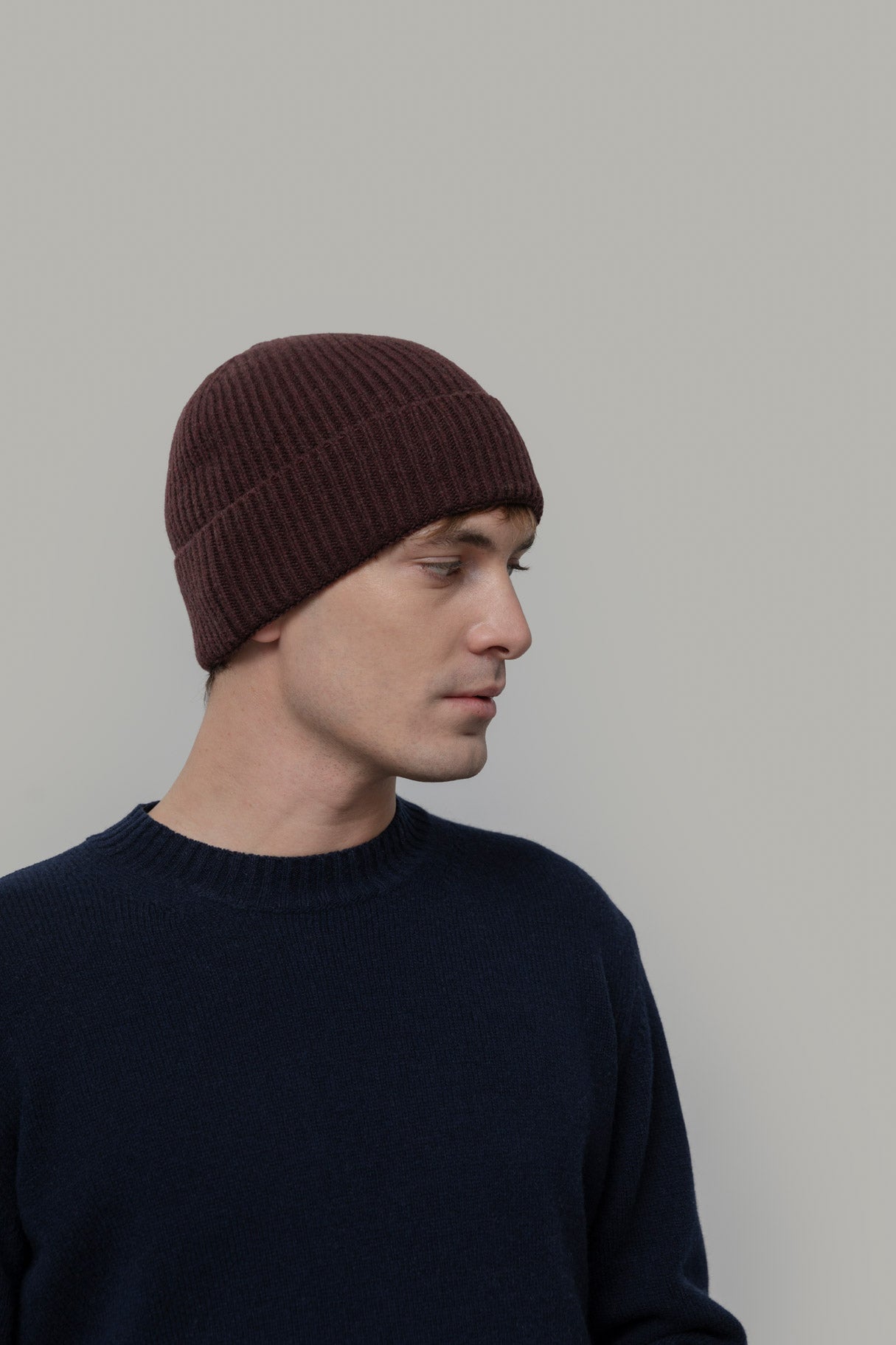 Cashmere beanie Marcello Brown