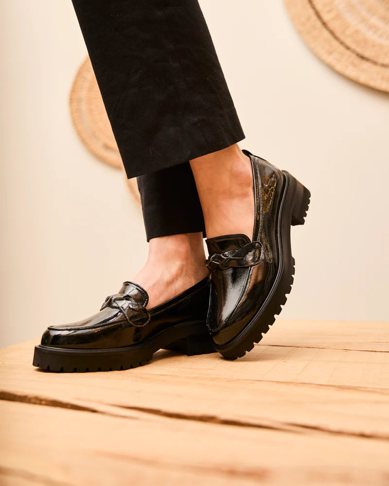 Mocassins Sortilège Noir Vernis