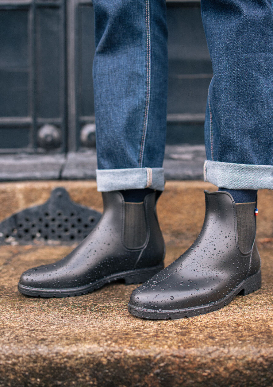 Black rain boots Montpluie Jacquard Kaki