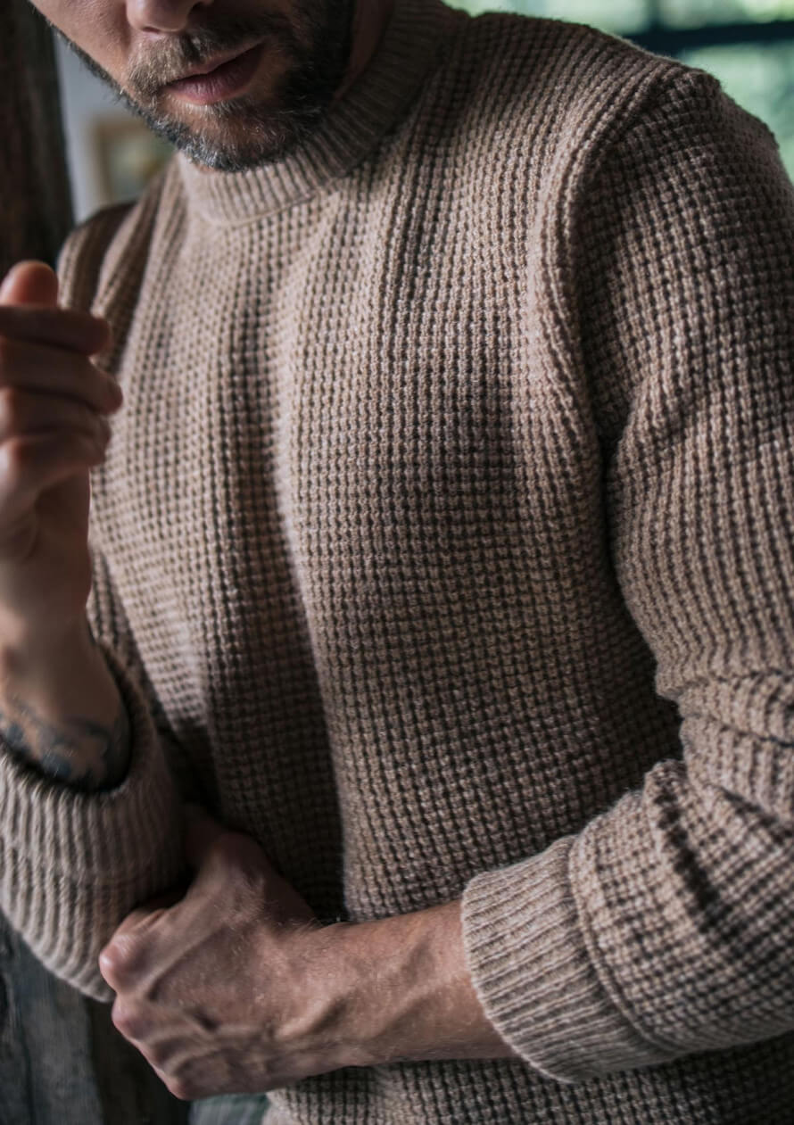 Warm wool sweater Origin Beige