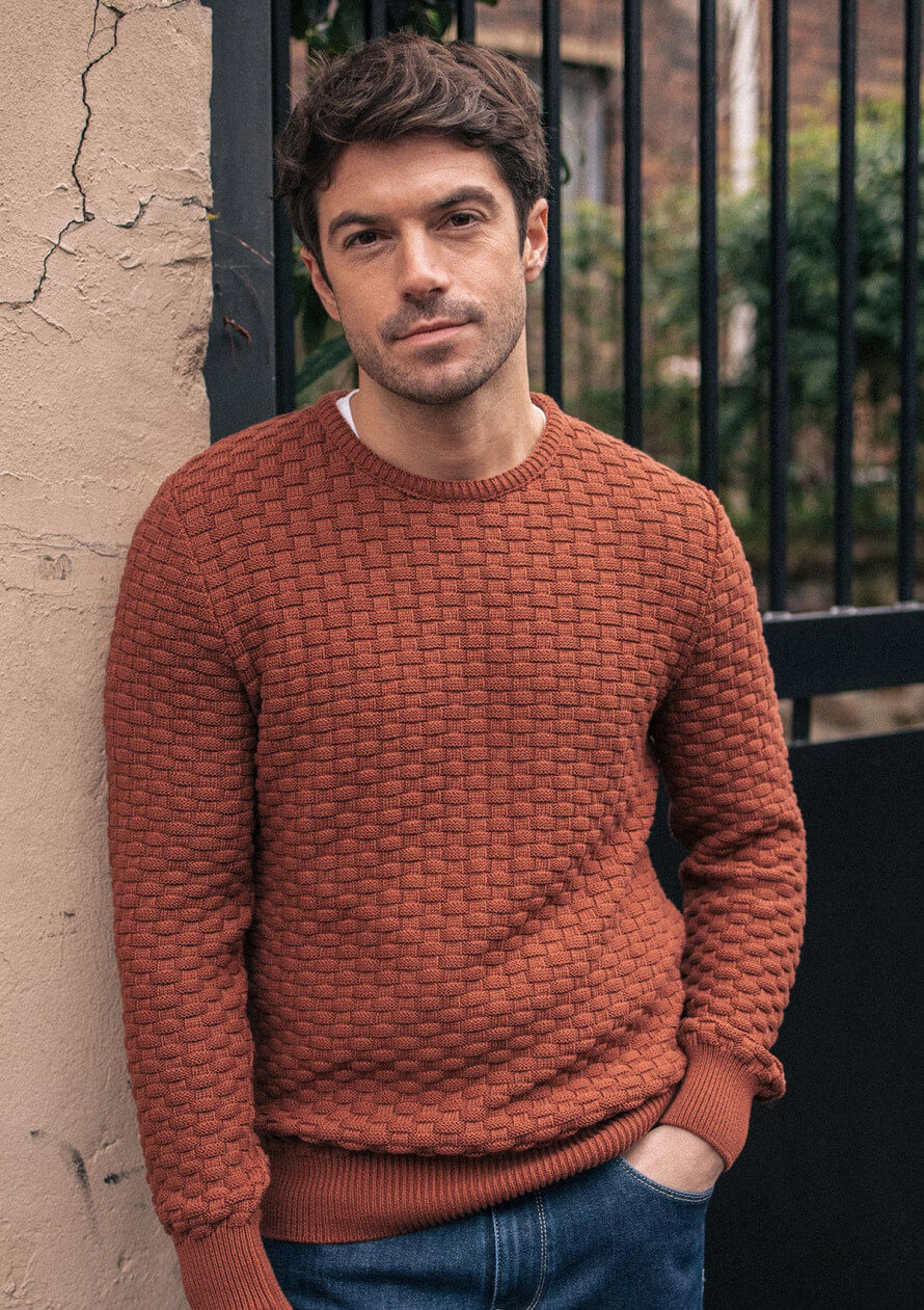 Sweater Damier Terracotta