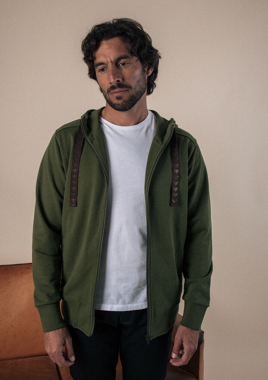 Zipped sweatshirt Détente Green