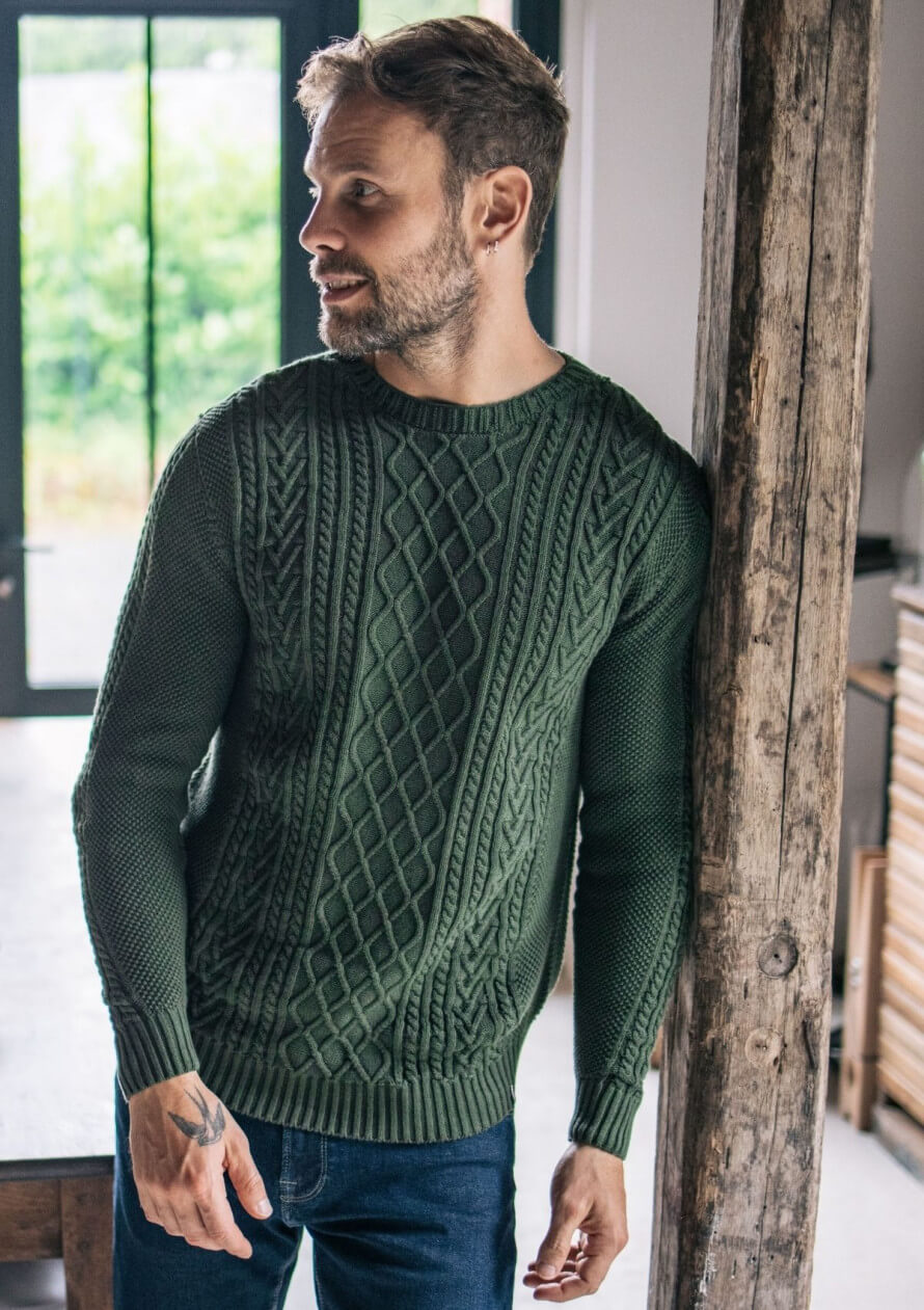 Men knitted Pullover Veritable Khaki