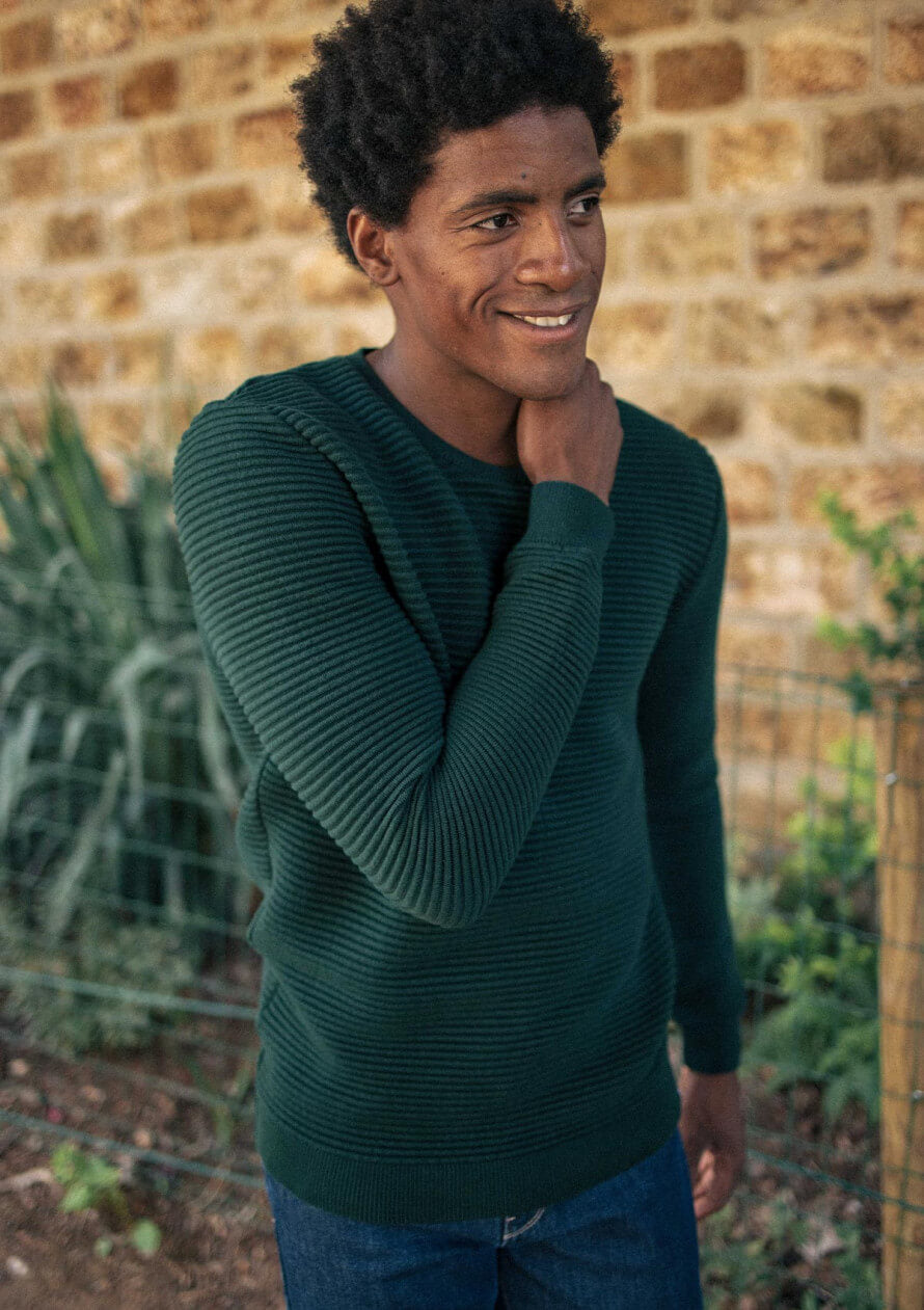 Pullover aus Bio-Baumwolle Marbre Grün