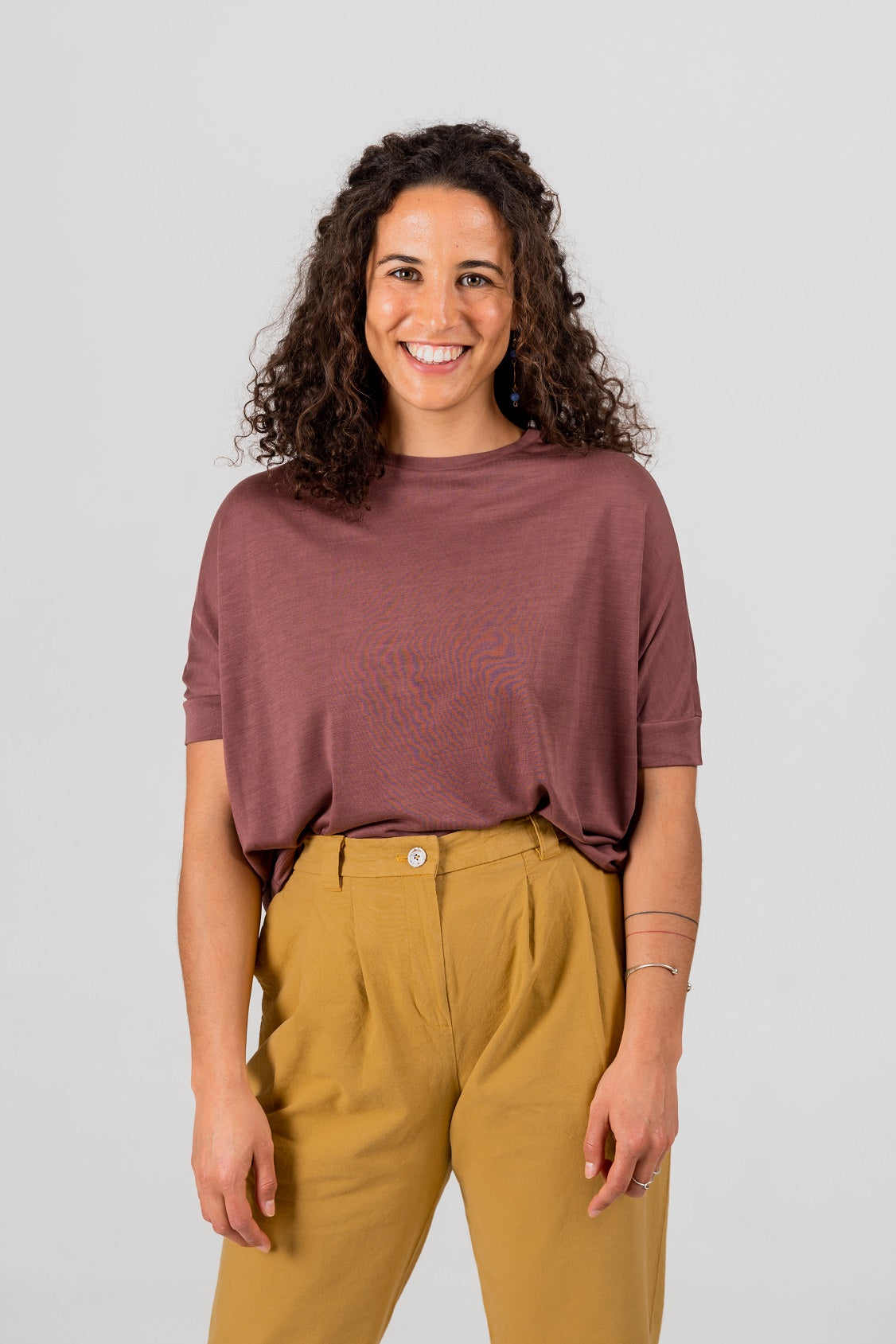 T-shirt Femme oversized en lyocell Lavre violet 