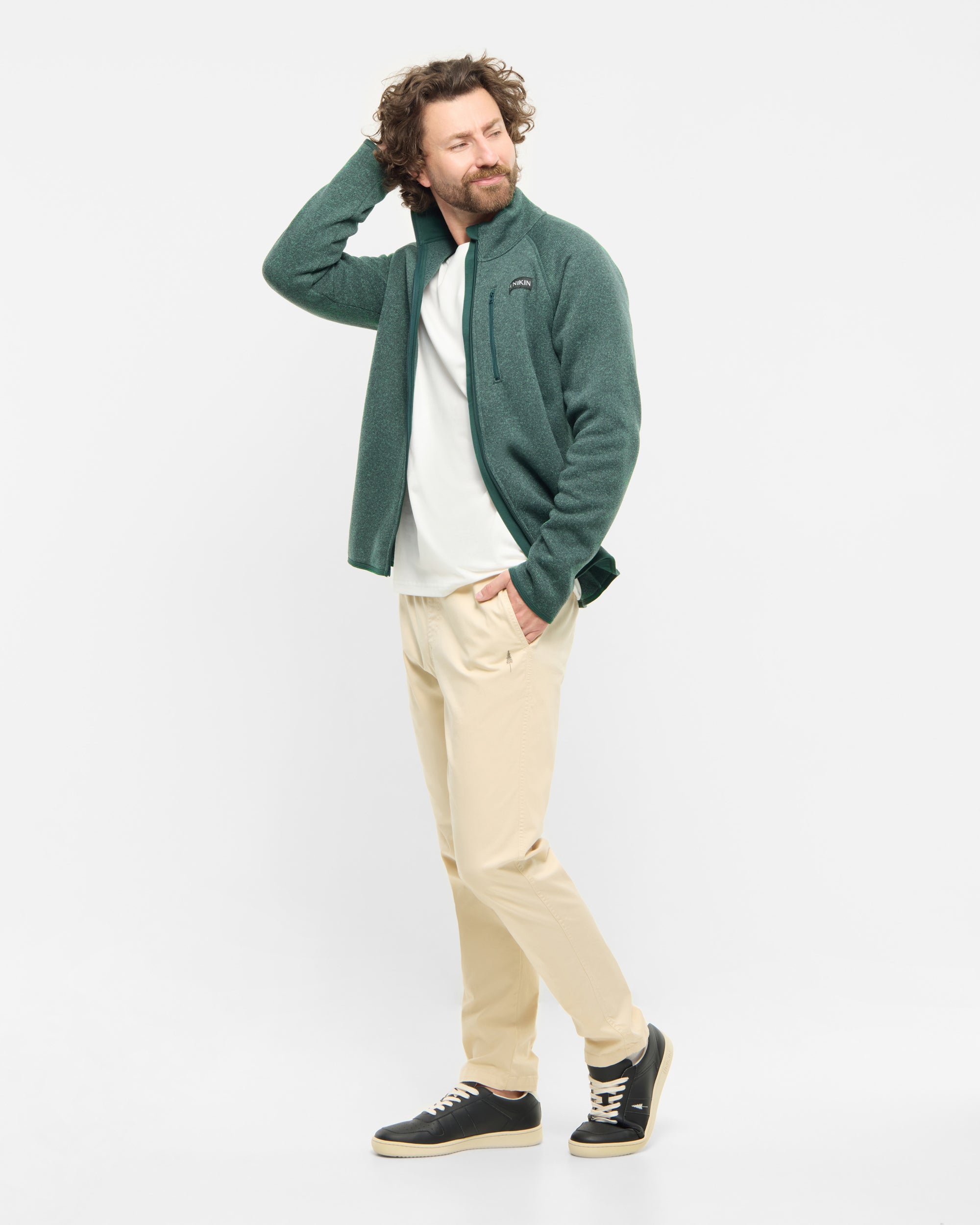 Herren Fleecejacke Grün