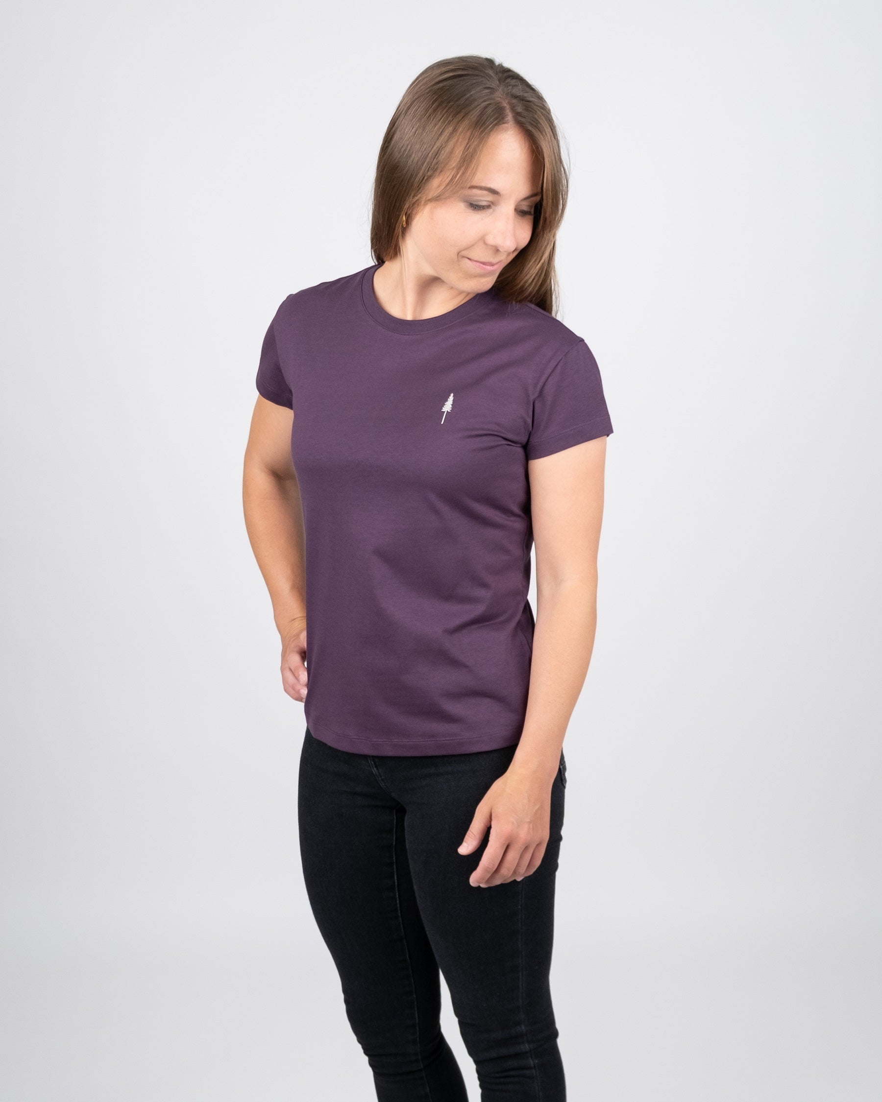 Damen T-Shirt aus Bio-Baumwolle Treeshirt Dee Purple