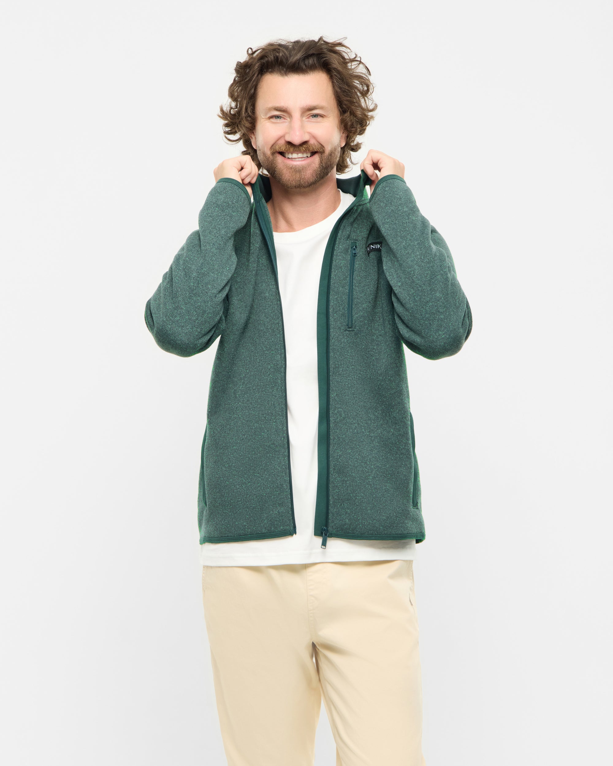 Herren Fleecejacke Grün