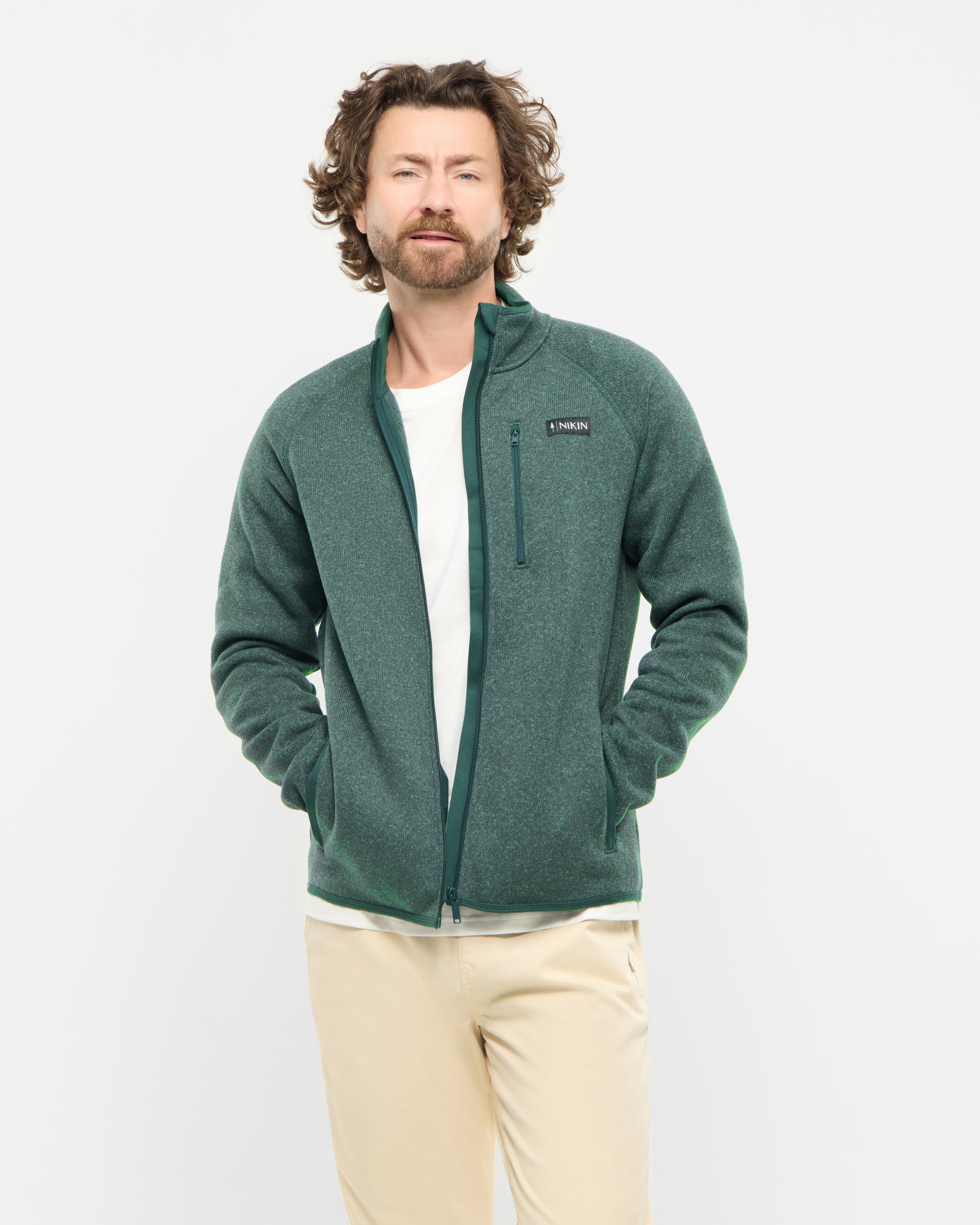 Herren Fleecejacke Grün