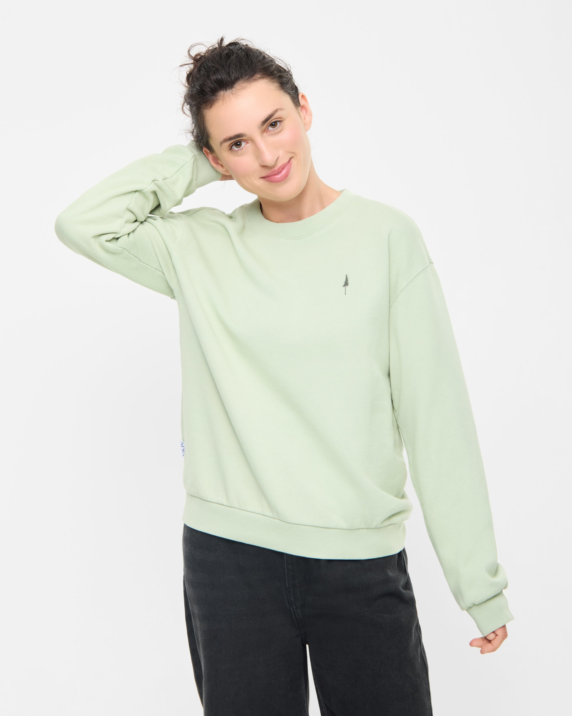 Damen TreeSweater Relaxed Cool MAtcha